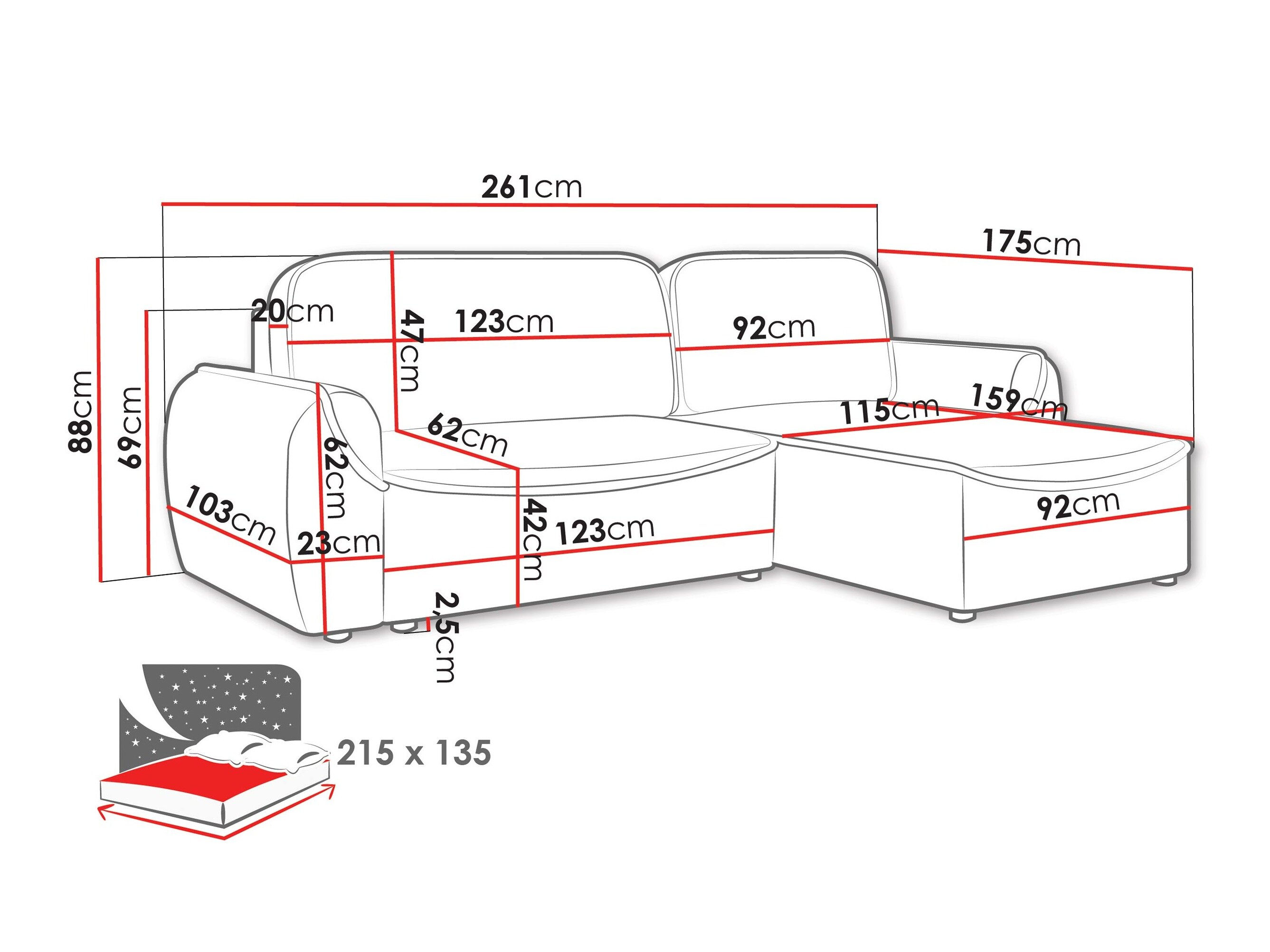 Hjørnesofa Comfivo 503 (Cruz 09)