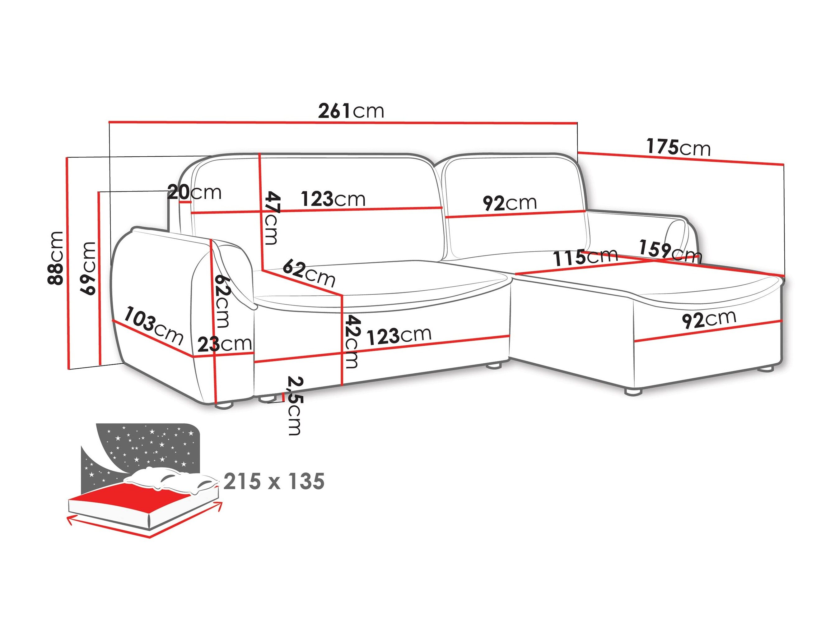 Hjørnesofa Comfivo 503 (Cruz 80)
