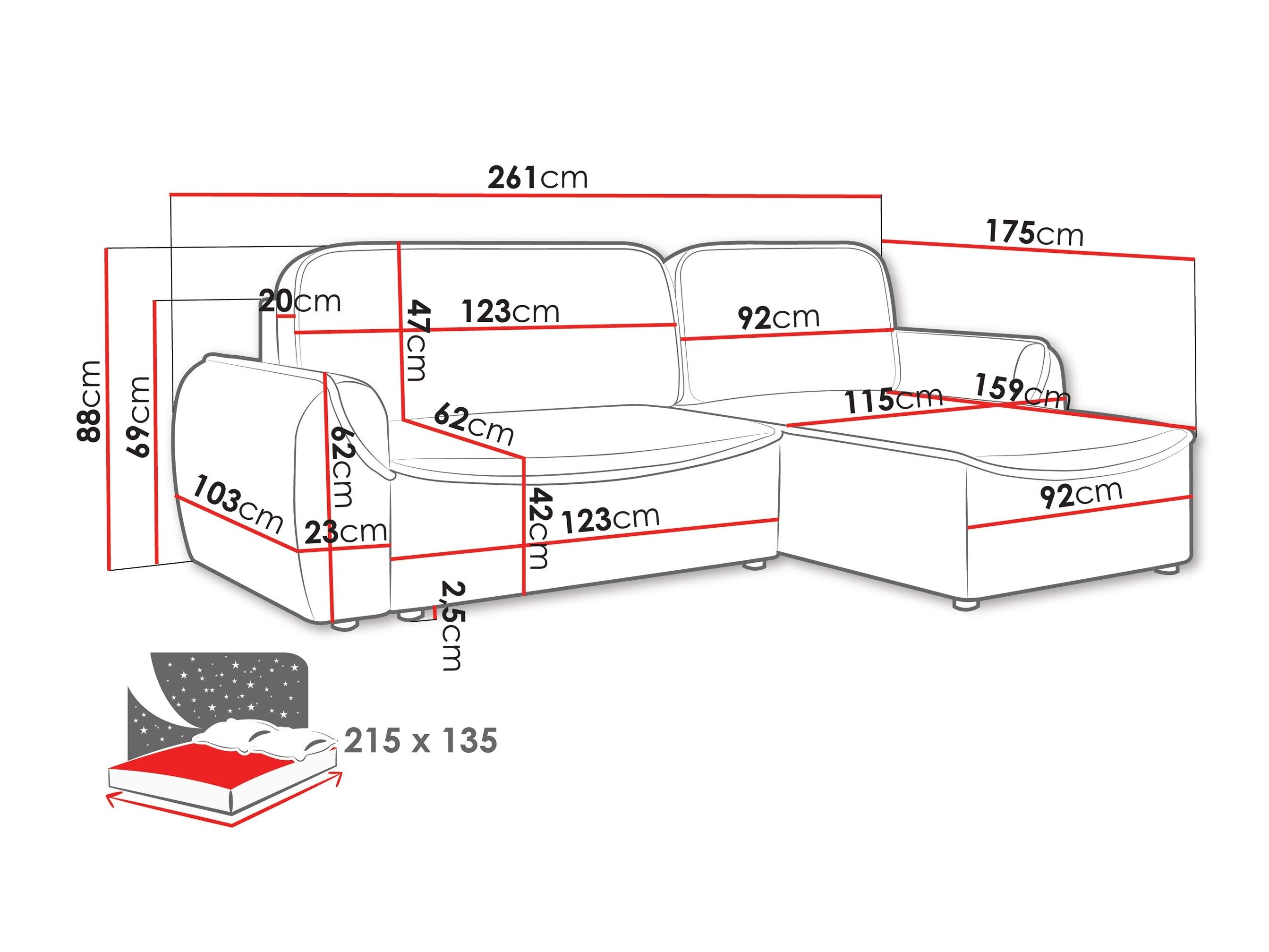 Hjørnesofa Comfivo 503 (Cruz 97)