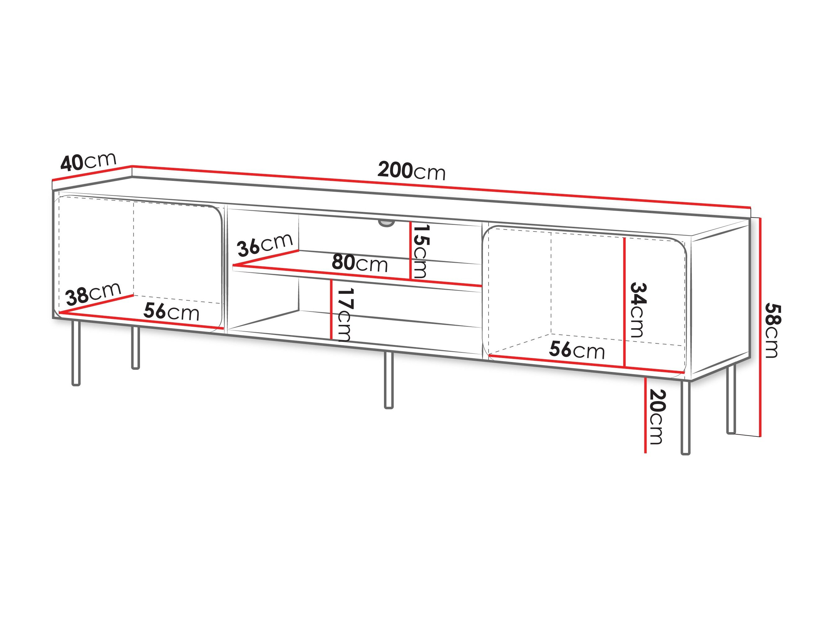 TV-bord Fentore 102 (Kashmir)