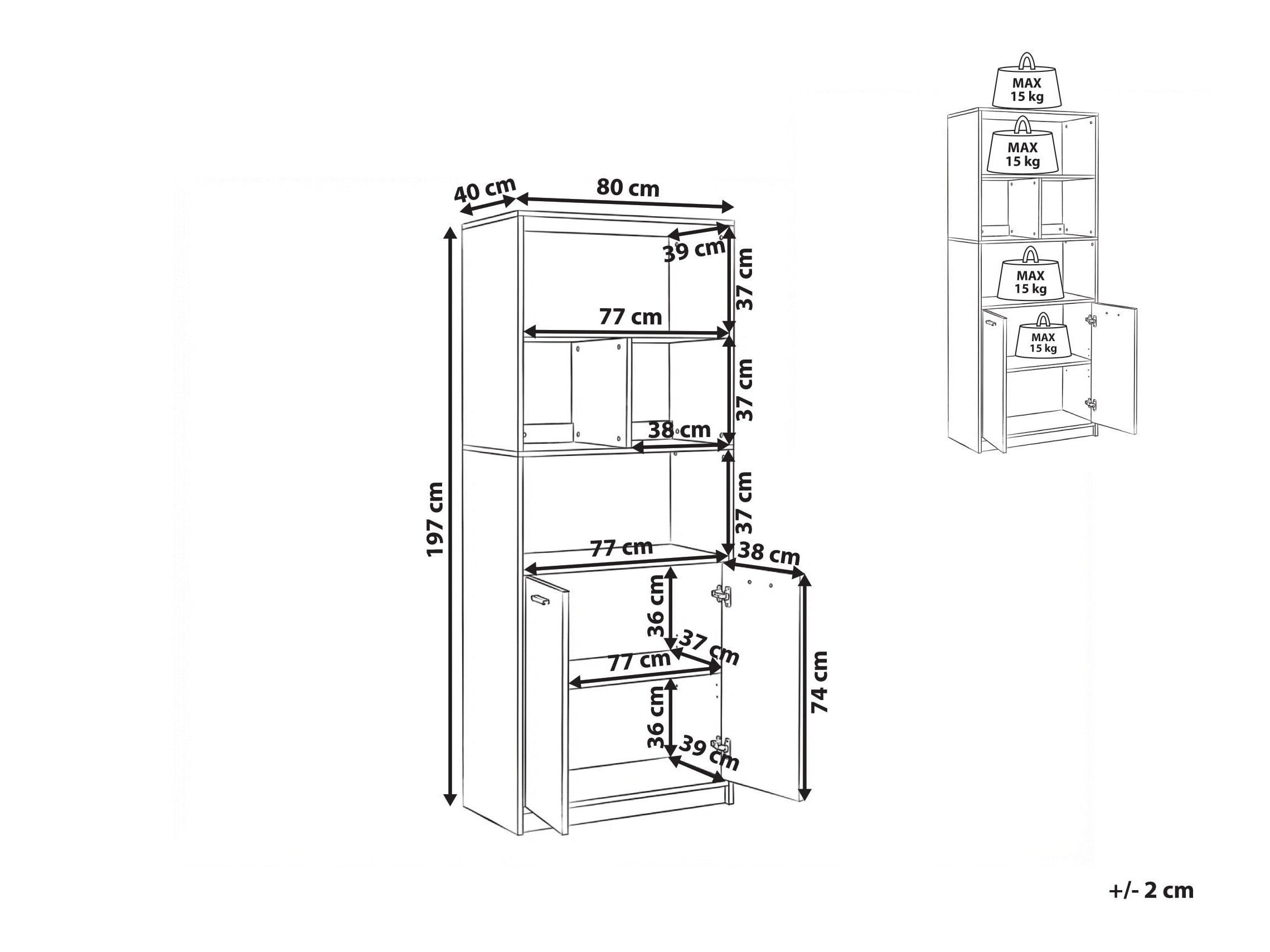 Riiul Catferu 106 (Valge + Hall)