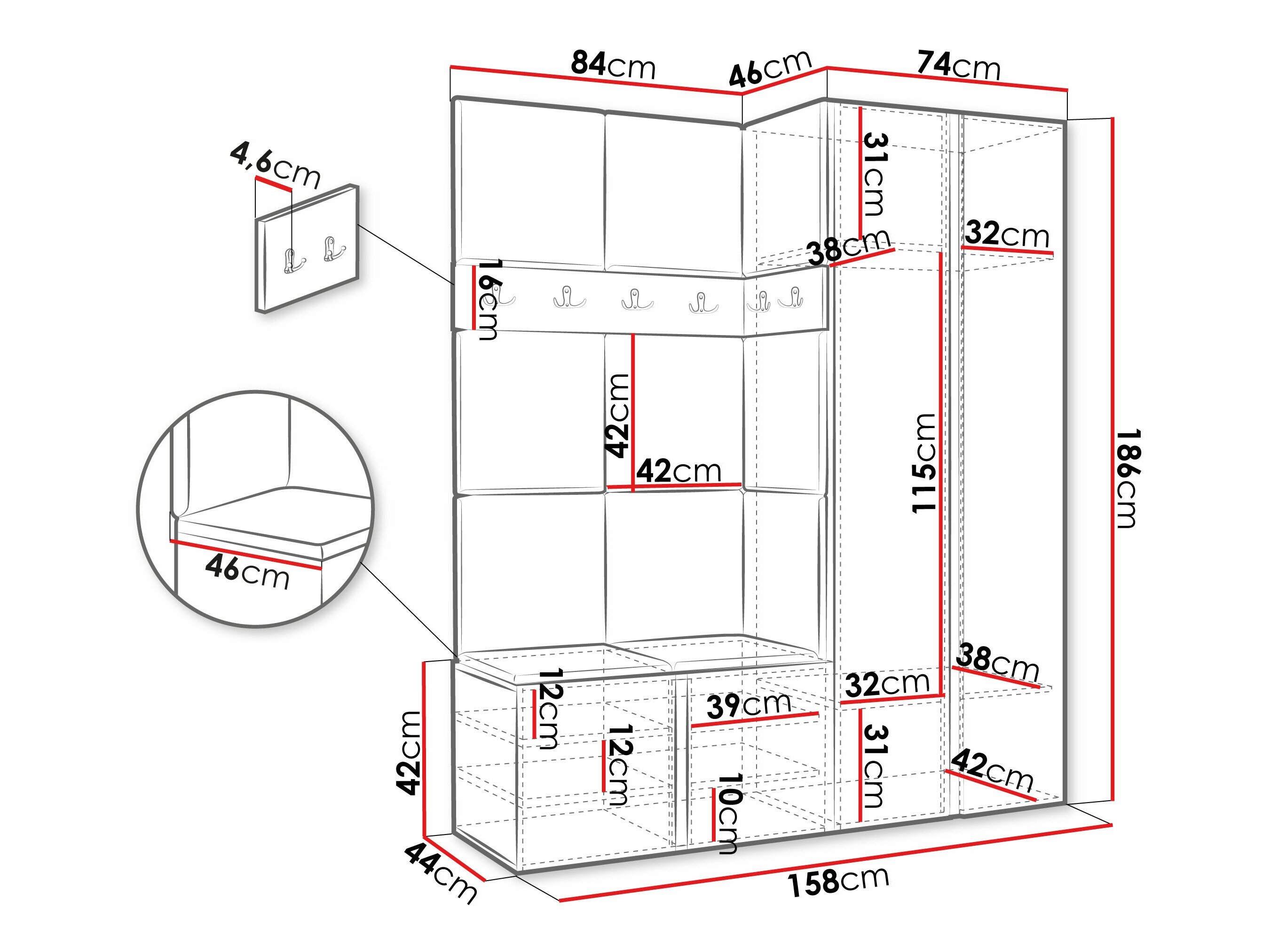 Entrésæt Hartford 266 (Artisan eg)