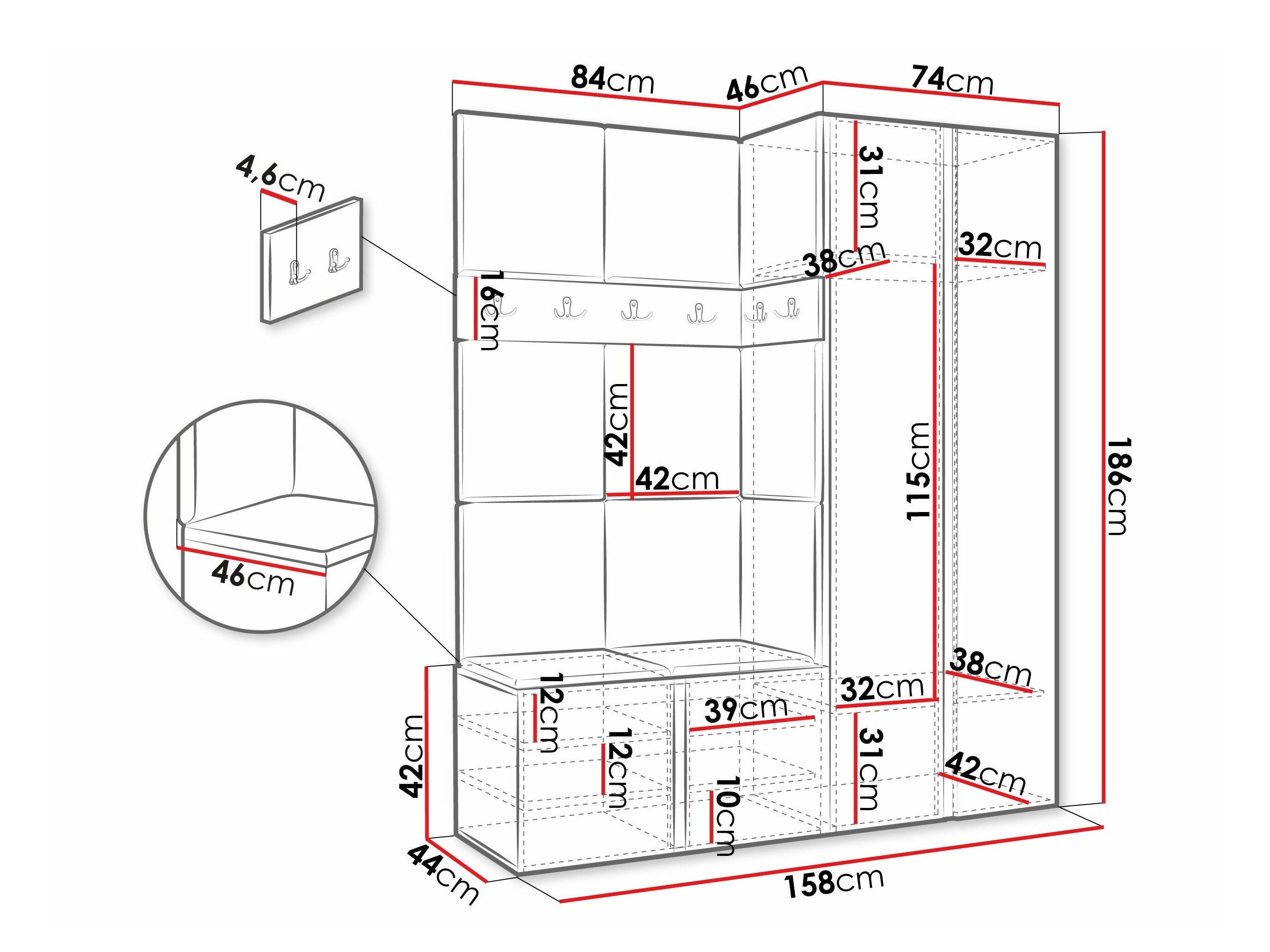 Entrésæt Hartford 266 (Artisan eg)