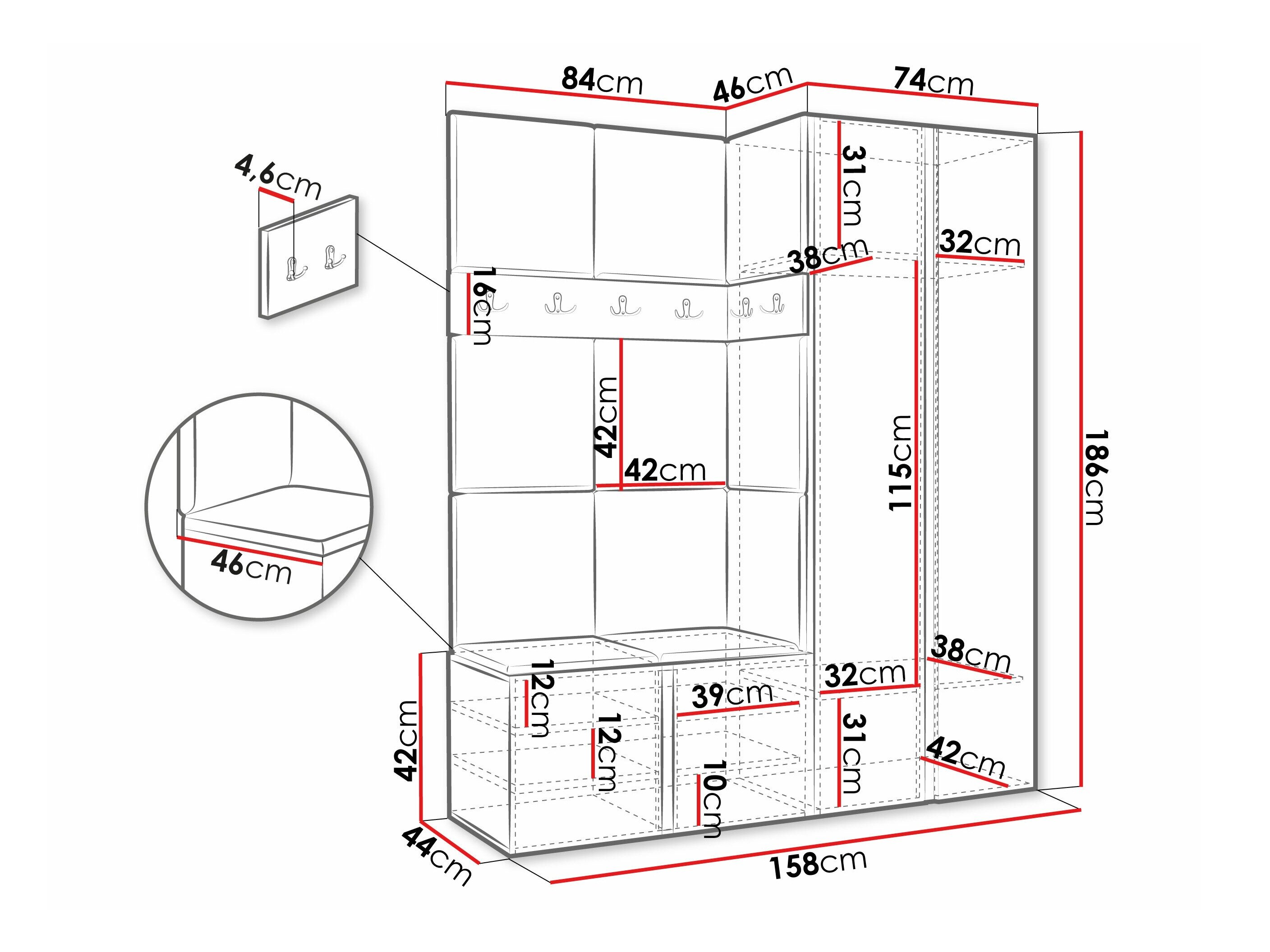 Entrésæt Hartford 266 (Grafit)