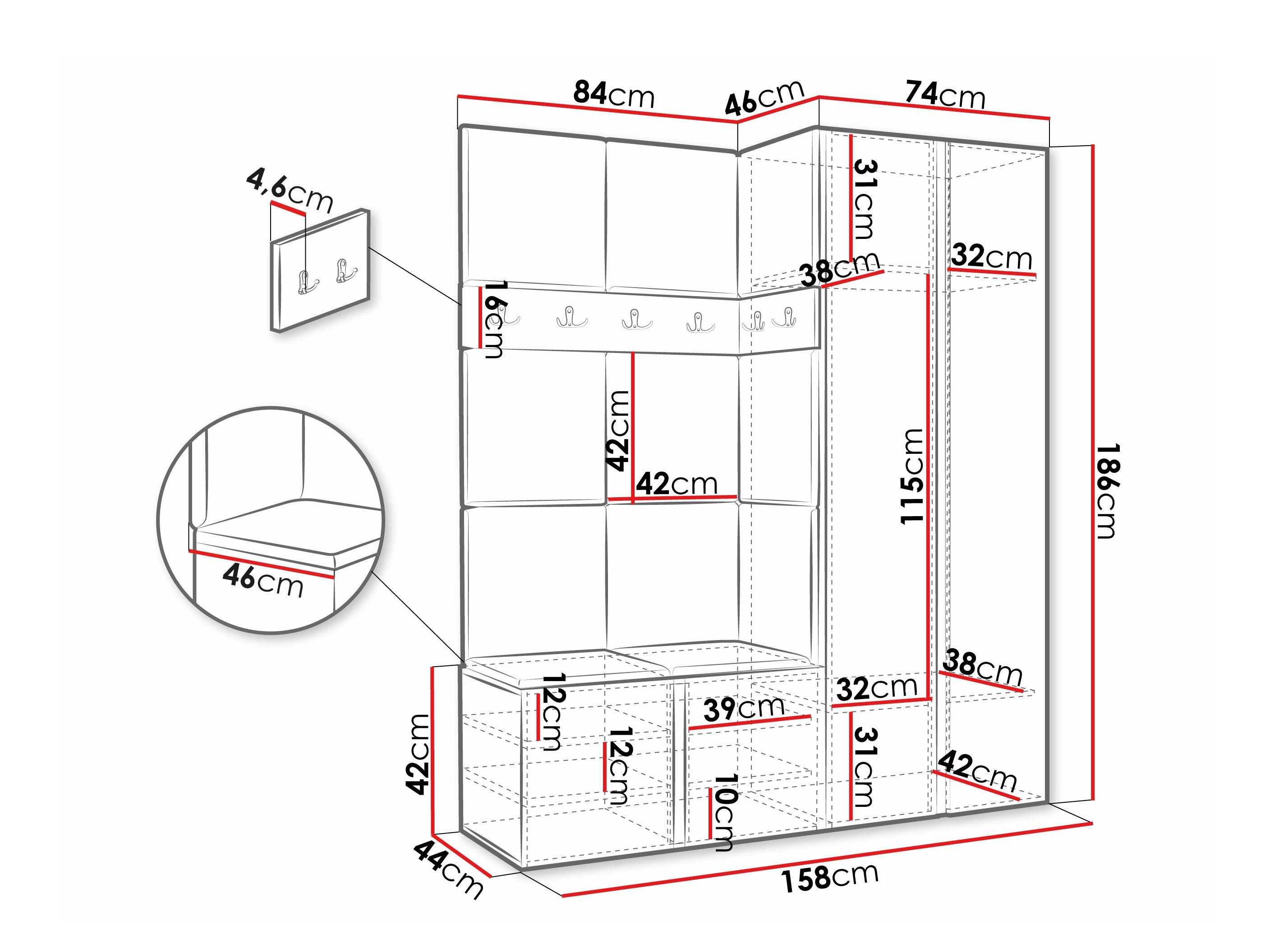 Entrésæt Pinis III (Hvid)