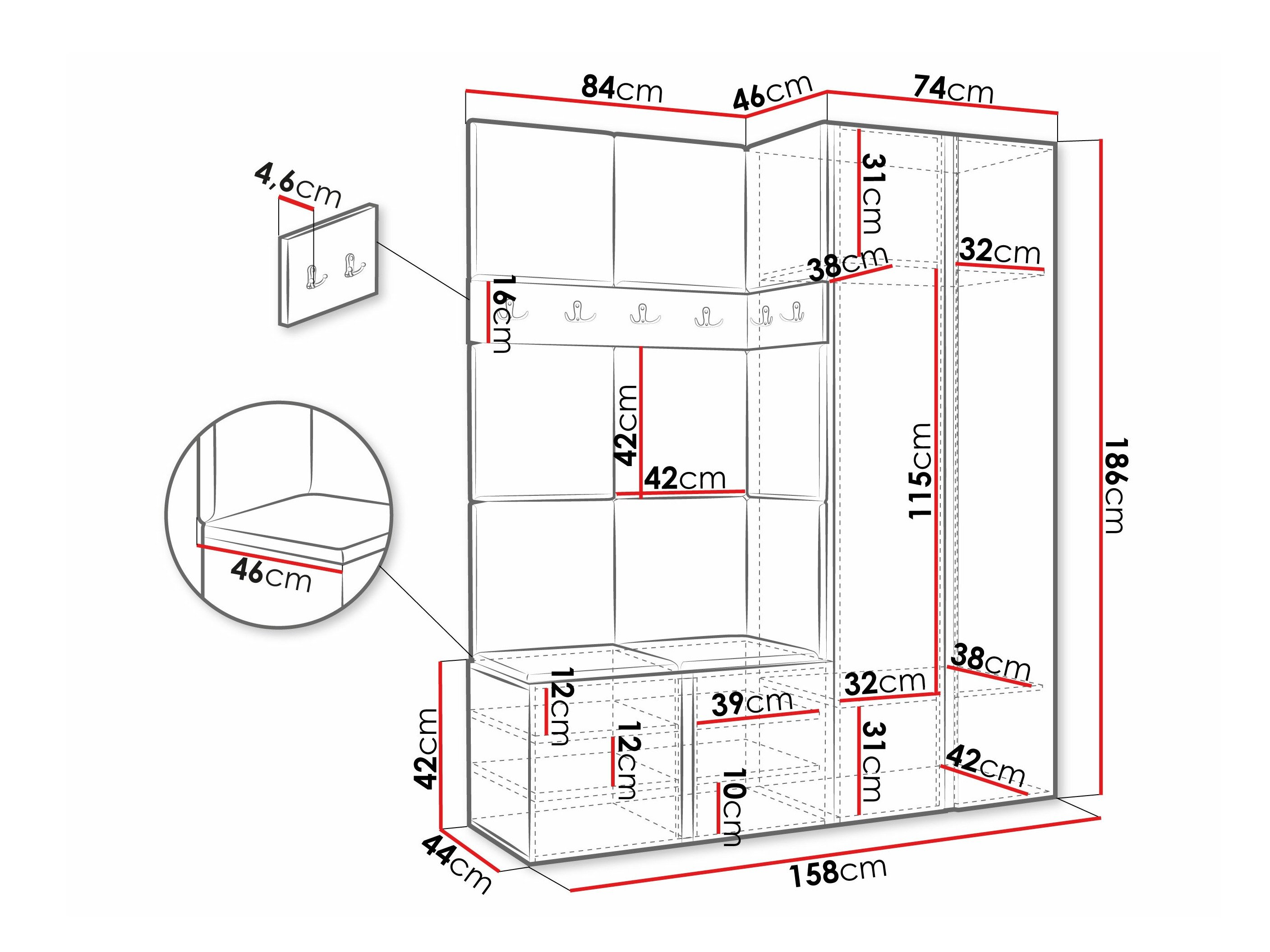 Entrésæt Pinis III (Hvid)