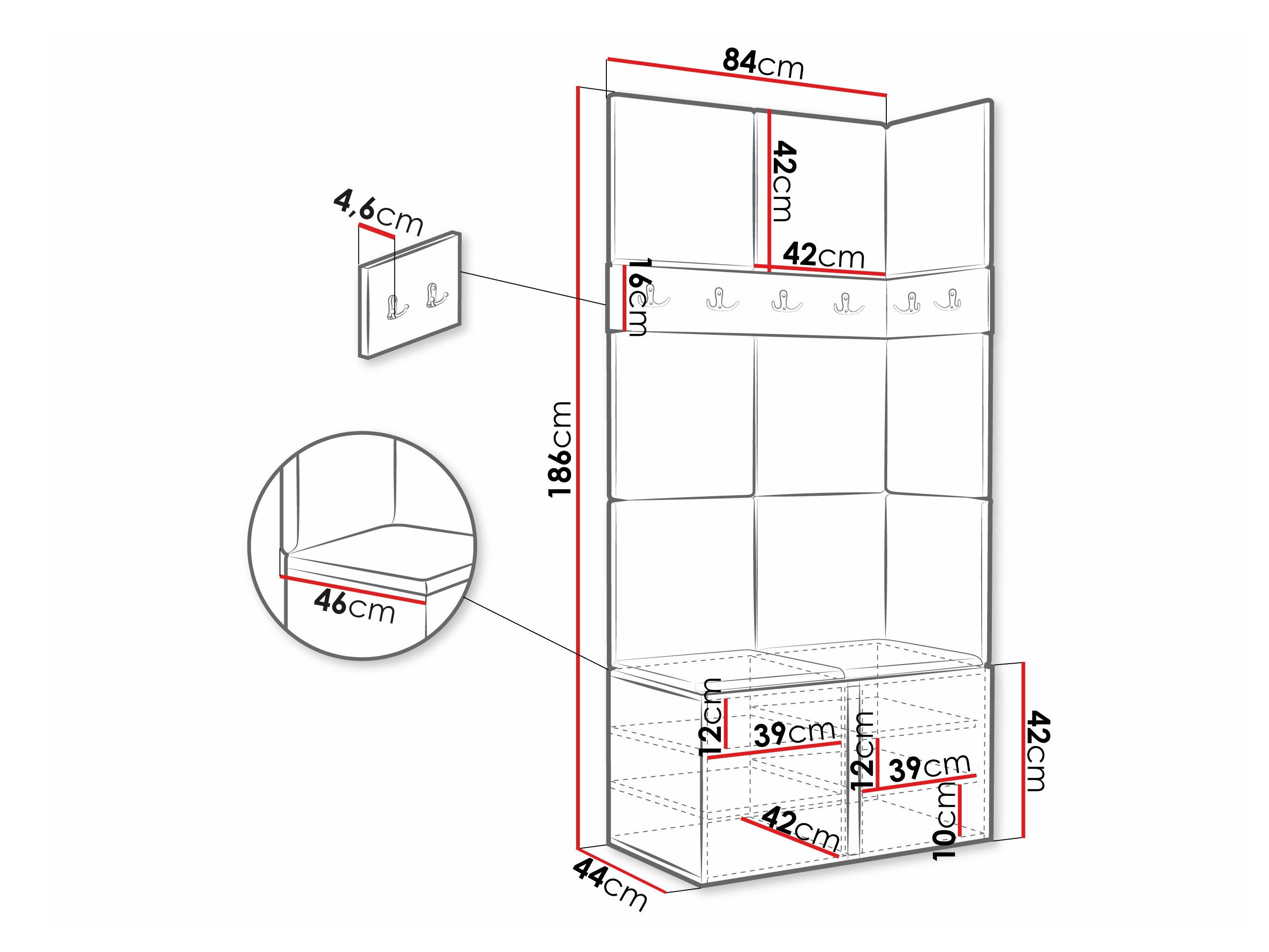 Entrésæt Hartford 264 (Grafit)