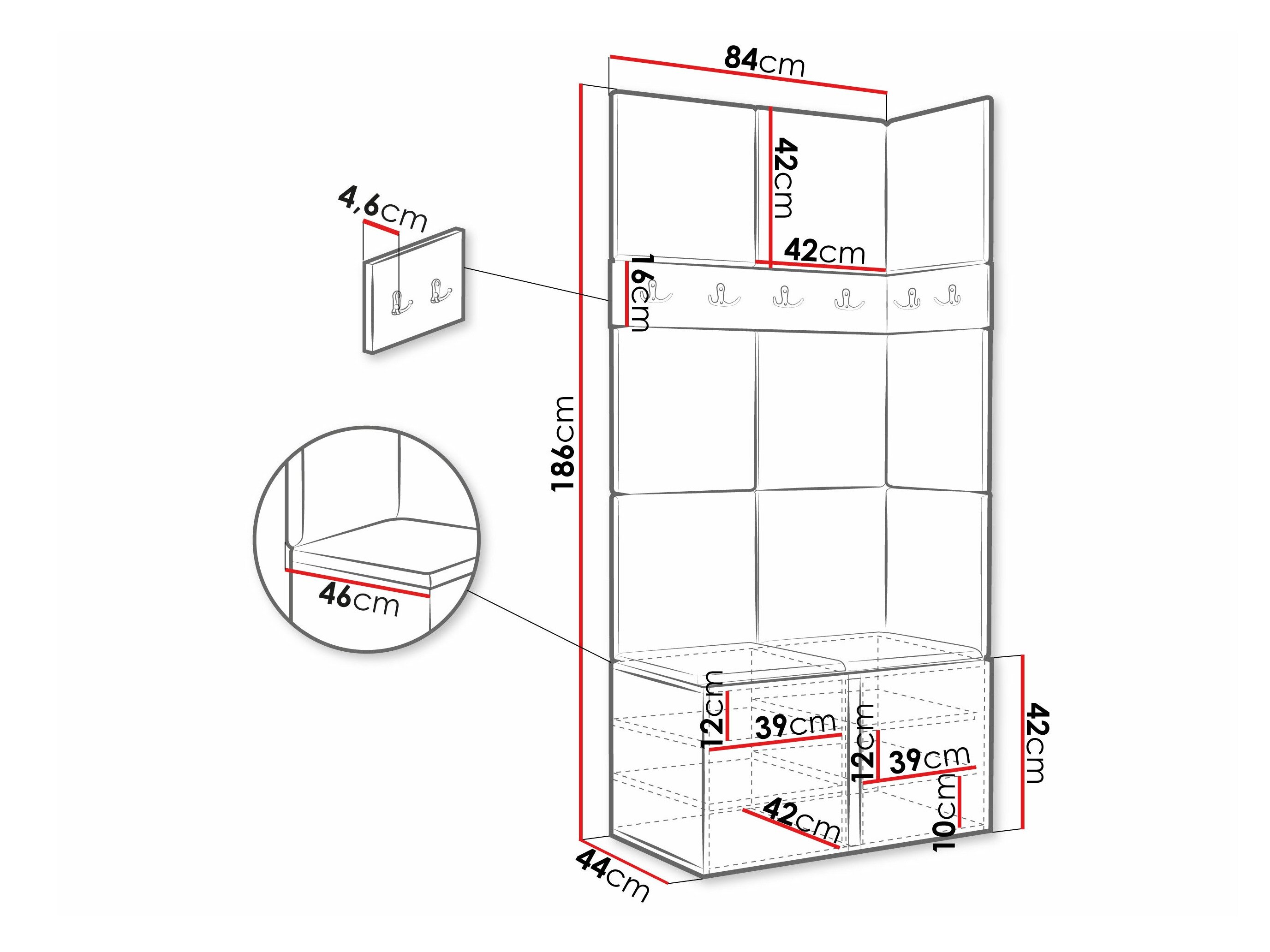 Entrésæt Hartford 264 (Grafit)