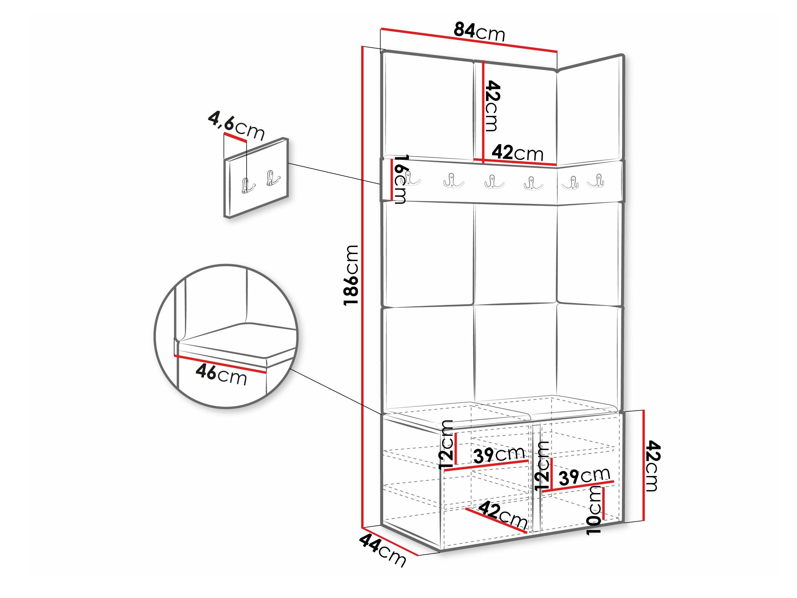 Entrésæt Hartford 264 (Hvid)