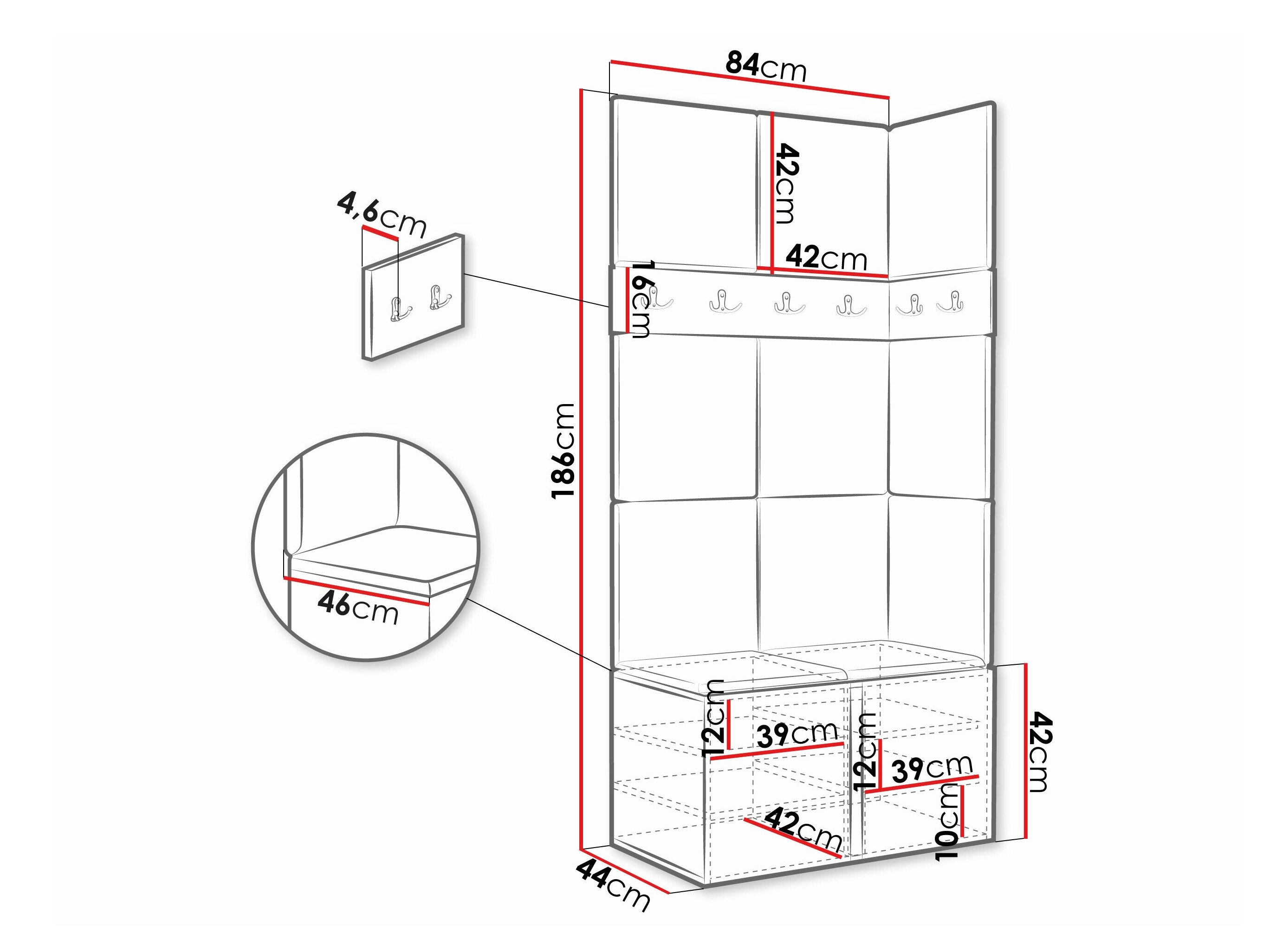 Entrésæt Hartford 264 (Hvid)