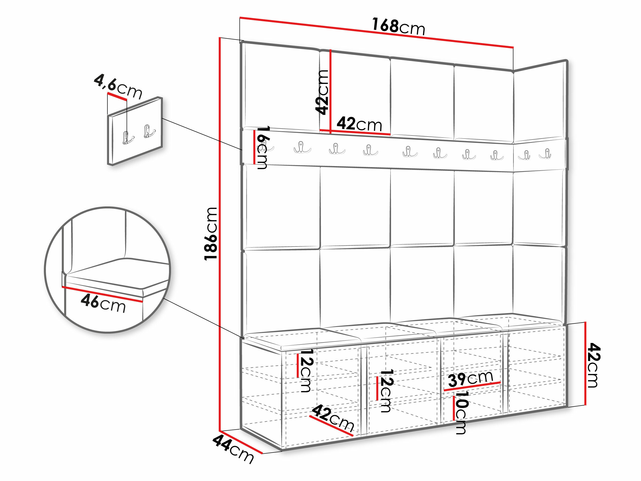 Entrésæt Hartford 265 (Grafit)
