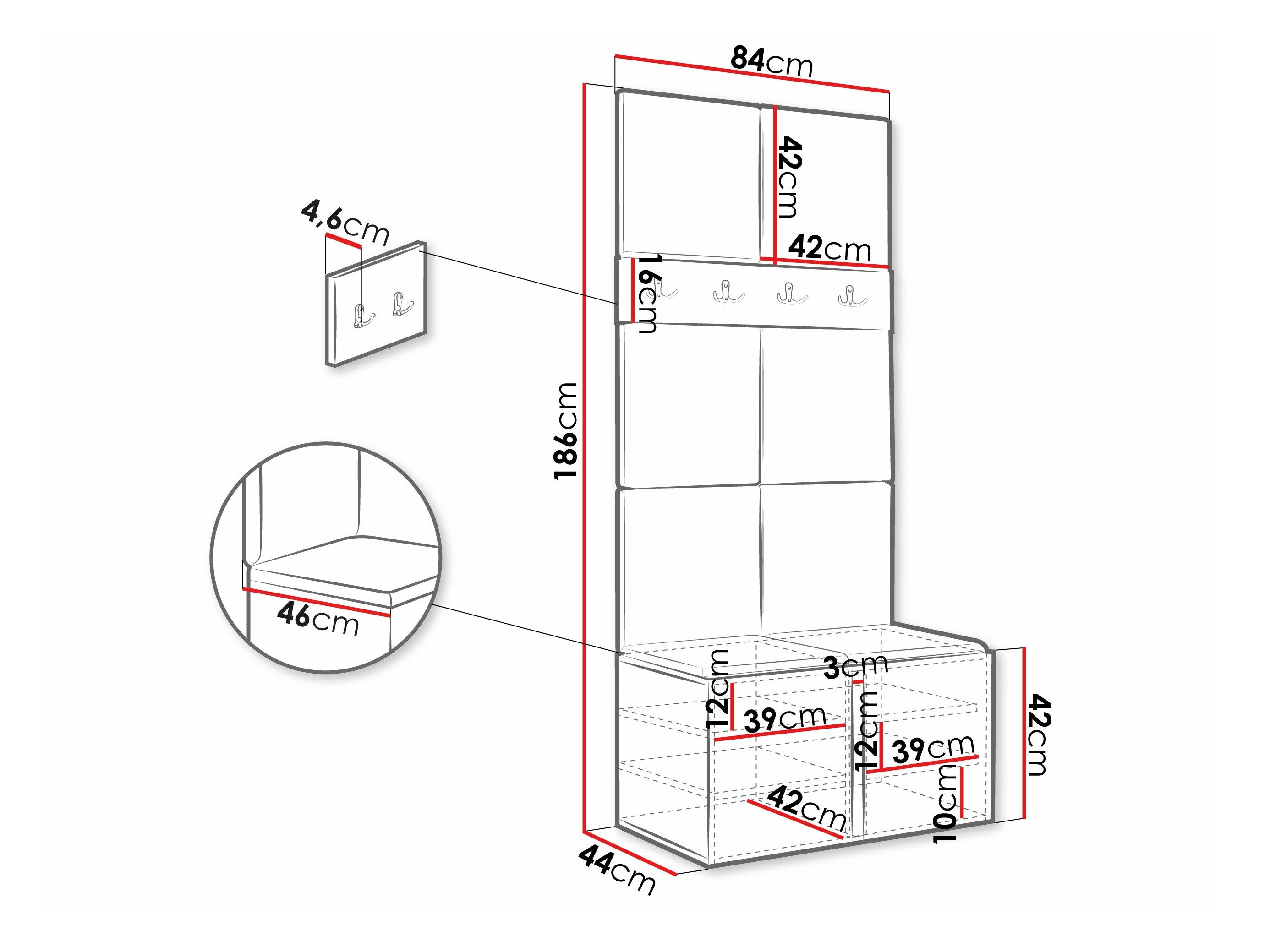 Gangmeubelset Pinis IV (Wit)