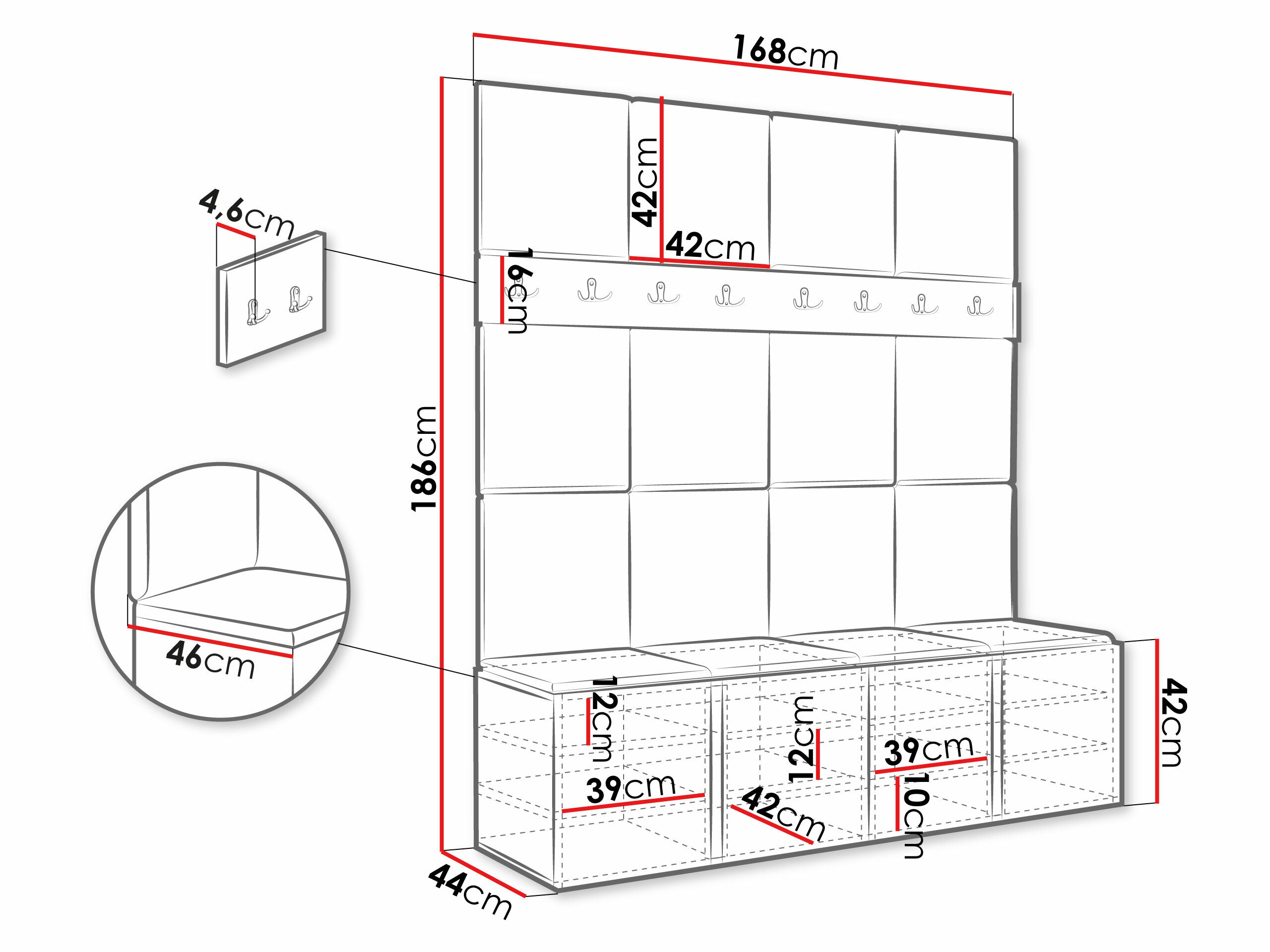 Gangmeubelset Pinis V (Wit)