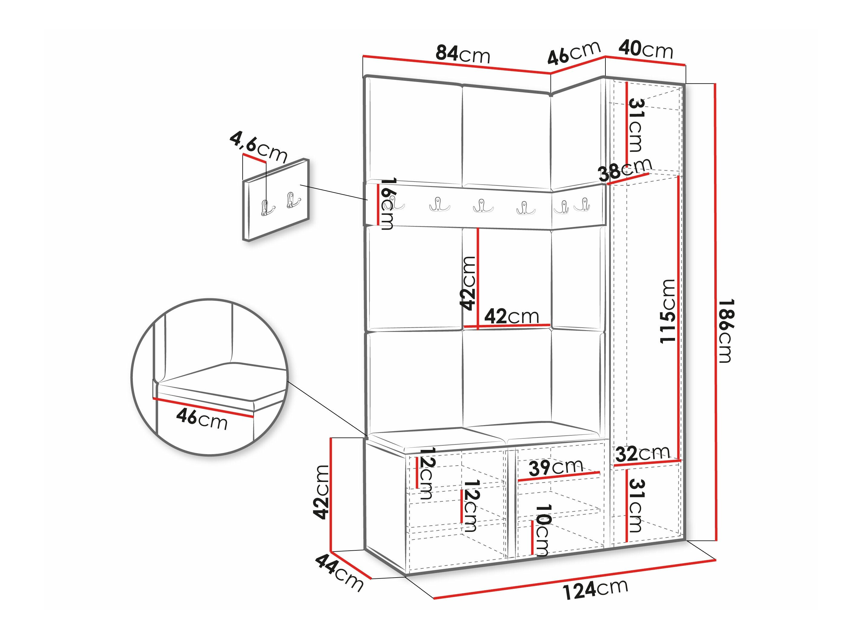 Entrésæt Hartford 471 (Grafit)