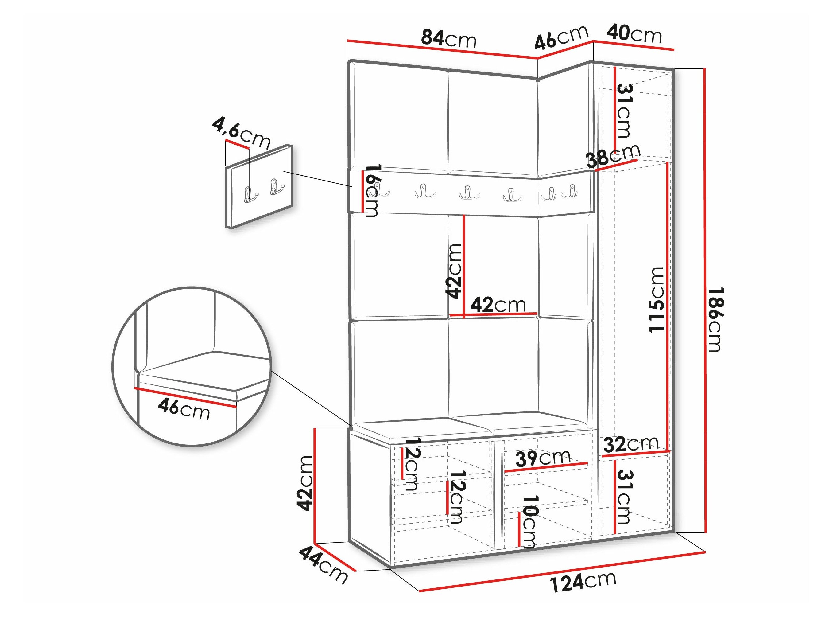 Entrésæt Hartford 277 (Hvid)