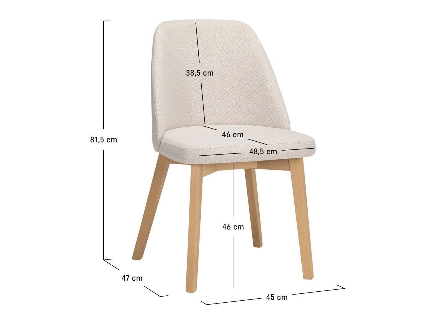 Stolica Valdosta 100 (Svijetli hrast + Svijetlo bež)