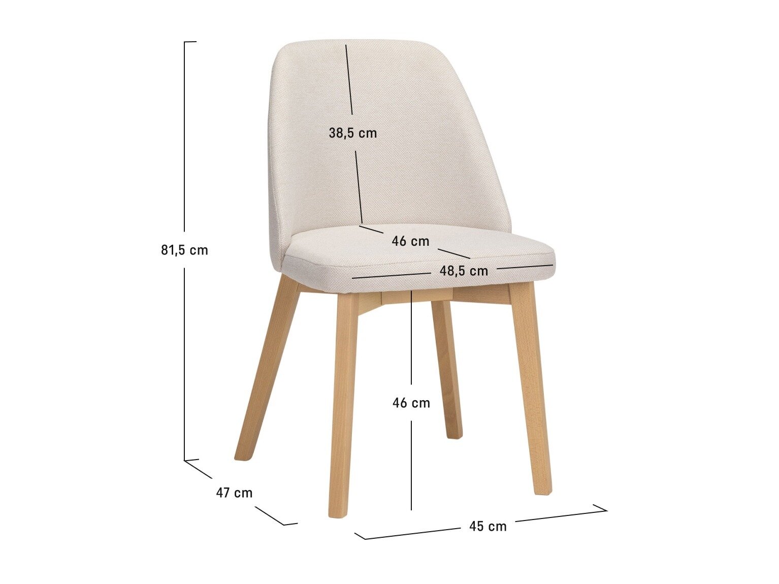 Stuhl Valdosta 100 (Graphit + Eichenholzoptik hell)