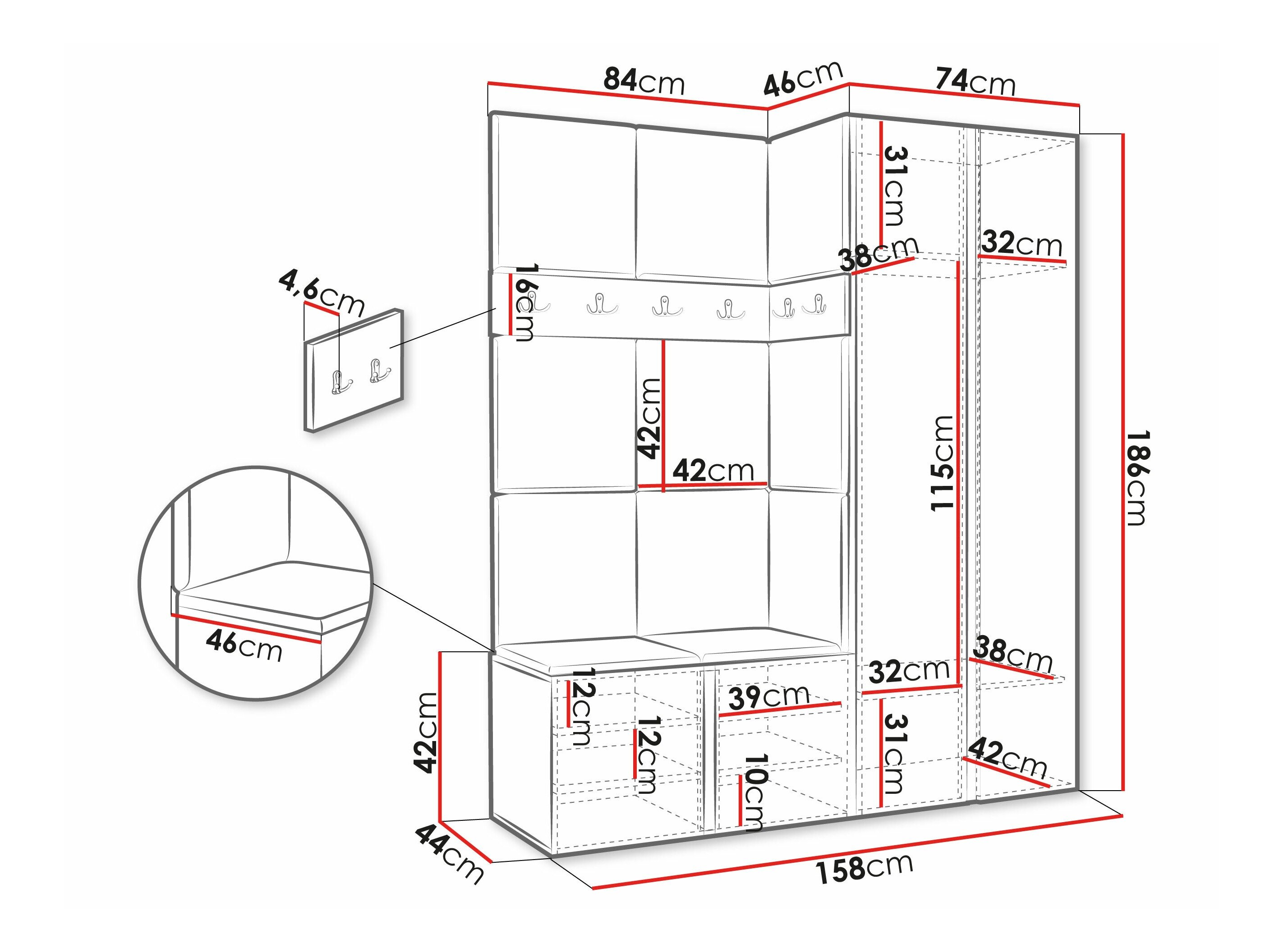 Entrésæt Hartford 278 (Artisan eg)