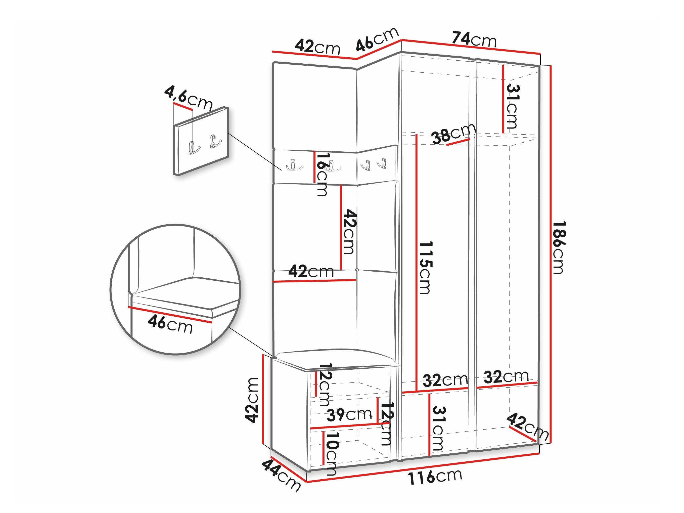Entrésæt Hartford 350 (Grafit)