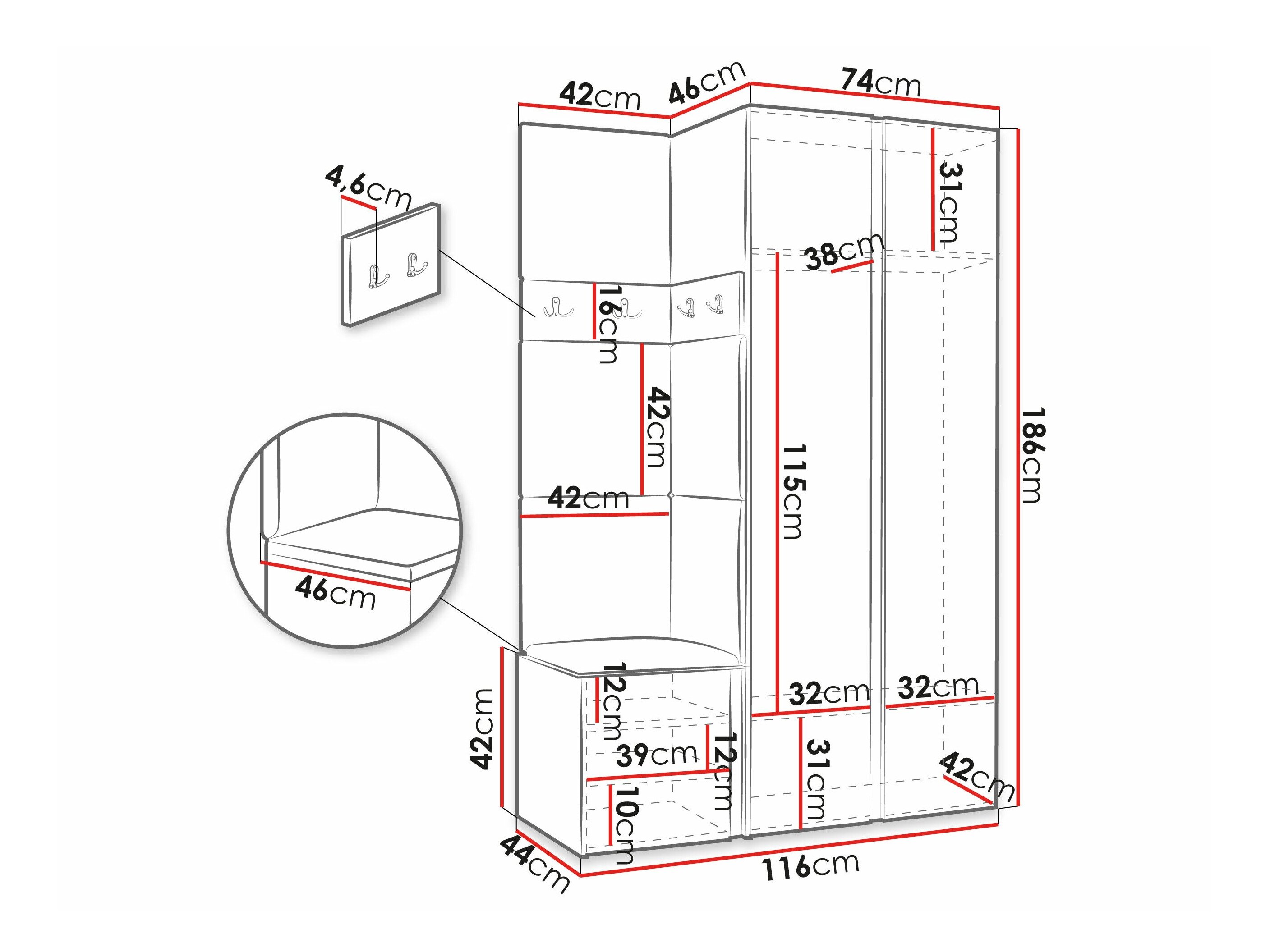 Entrésæt Pinis XXVI (Artisan eg + Sort)