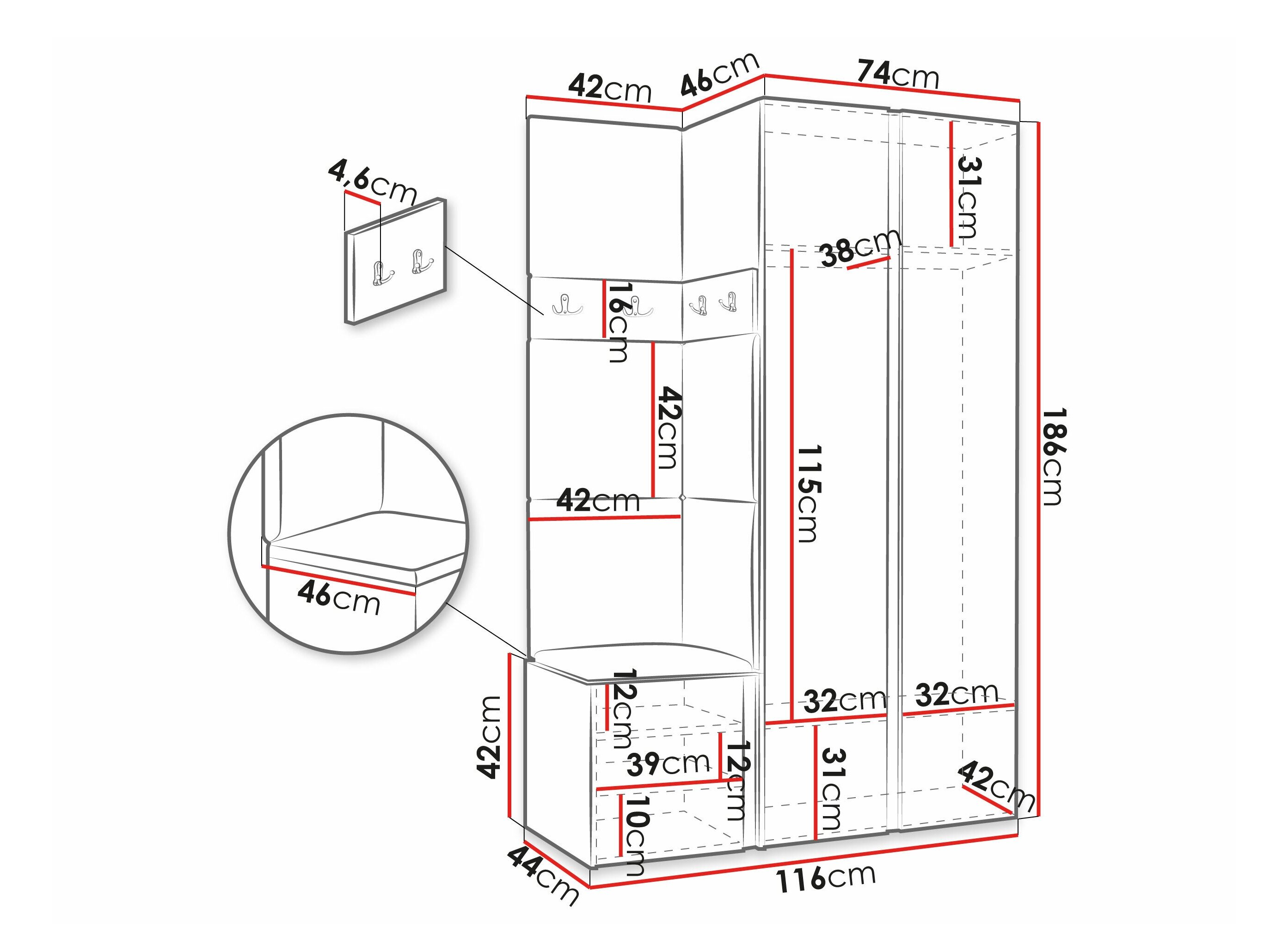 Entrésæt Pinis XXVI (Artisan eg + Sort)