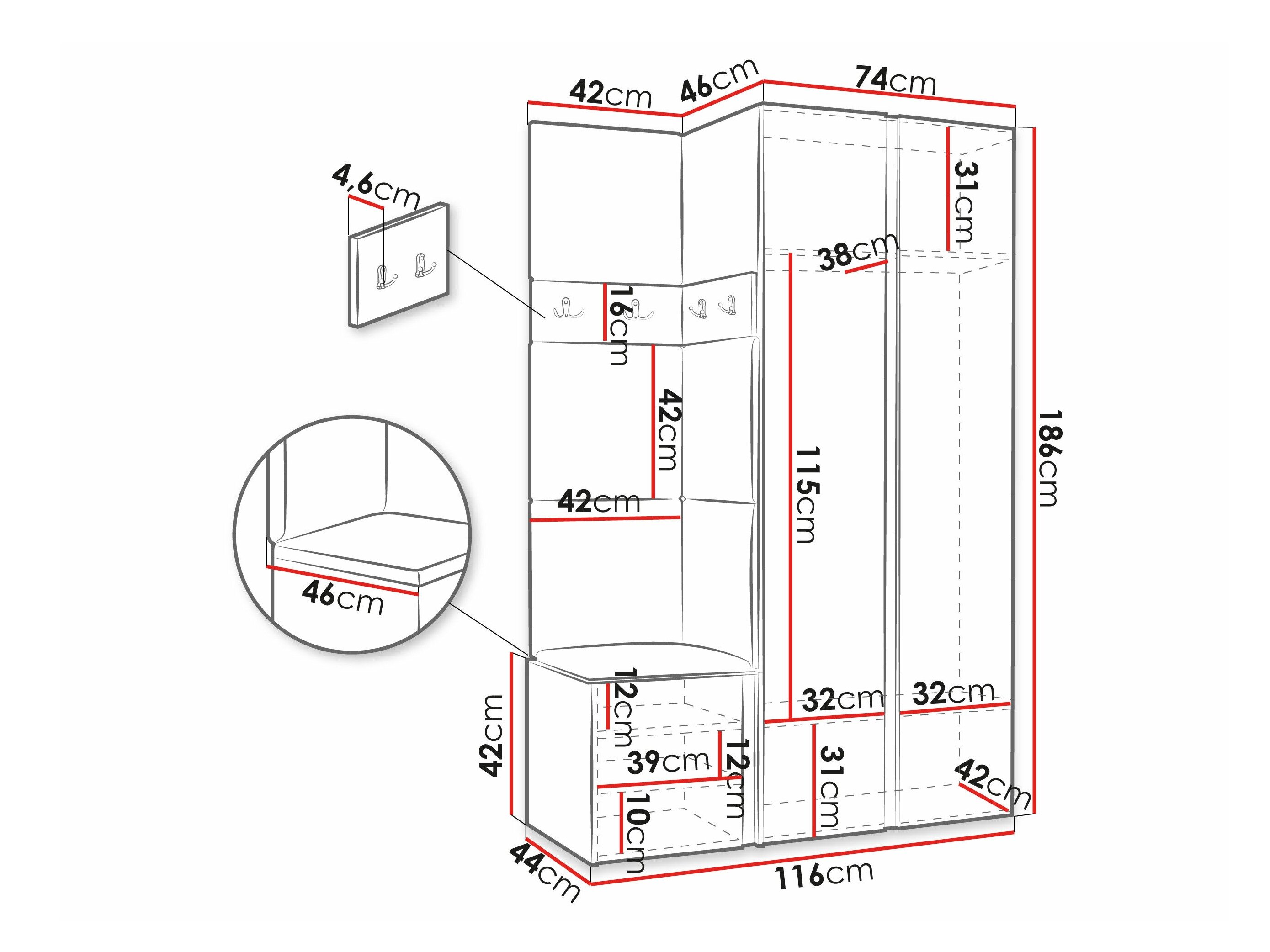 Entrésæt Pinis XXVI (Artisan eg + Sort)