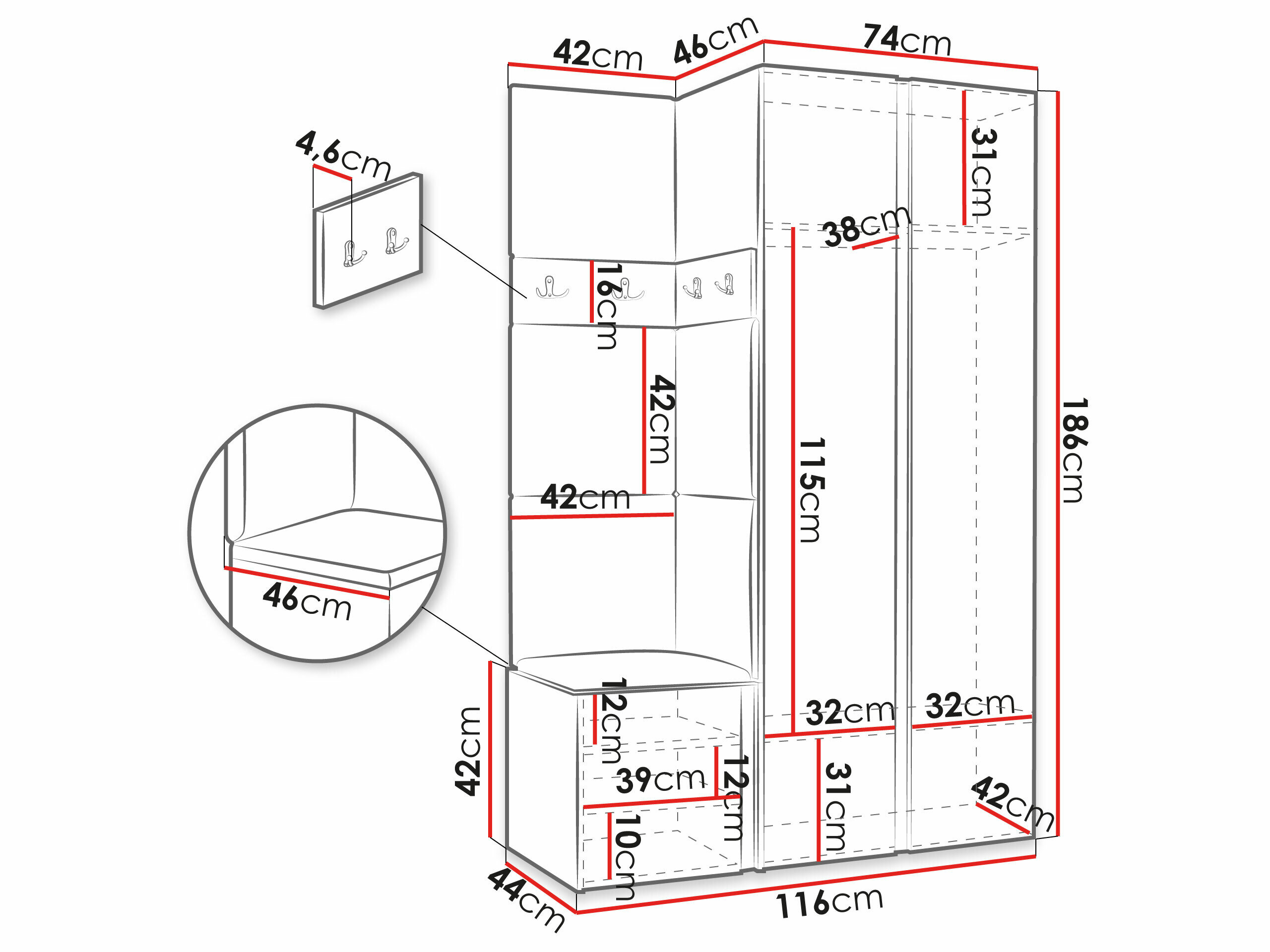 Entrésæt Pinis XXVI (Hvid)