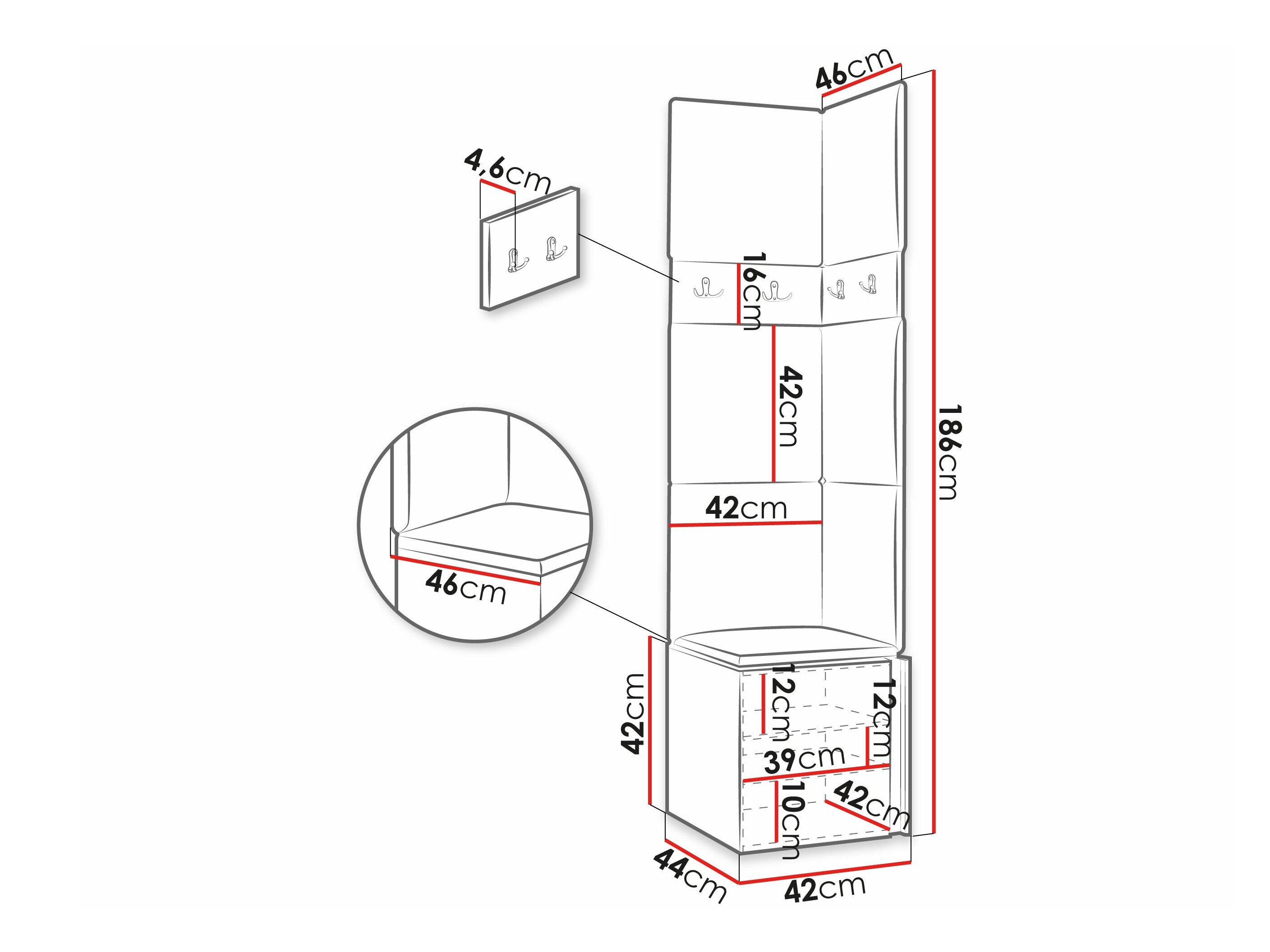 Entrésæt Hartford 347 (Artisan eg + Sort)