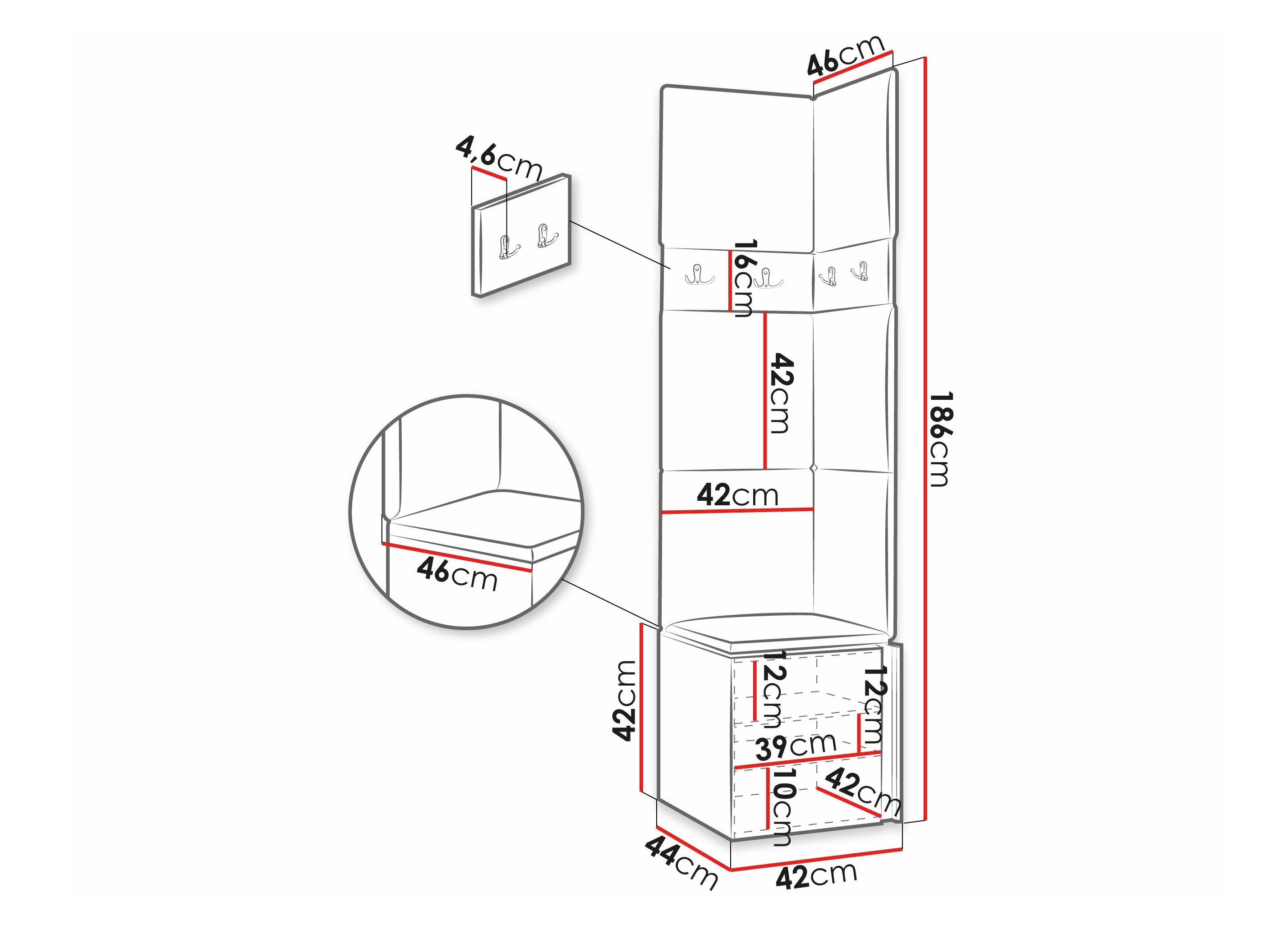 Entrésæt Hartford 347 (Grafit)
