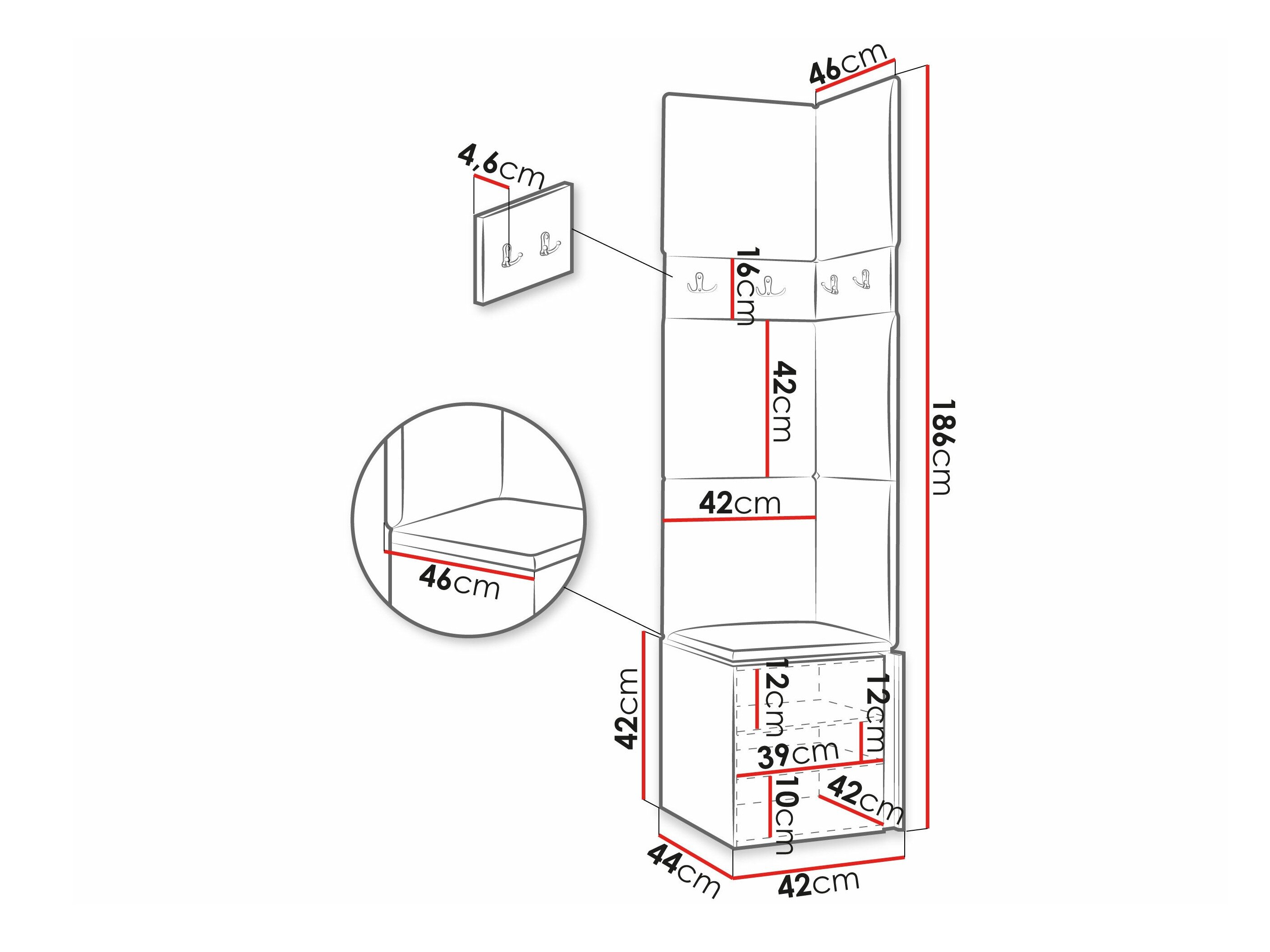 Entrésæt Hartford 347 (Grafit)