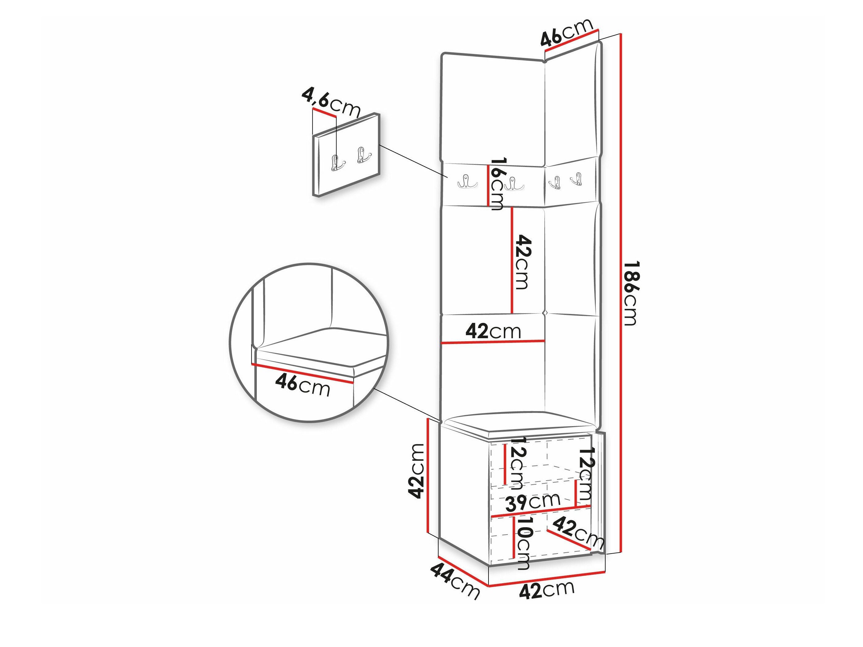 Entrésæt Pinis XXI (Artisan eg + Sort)