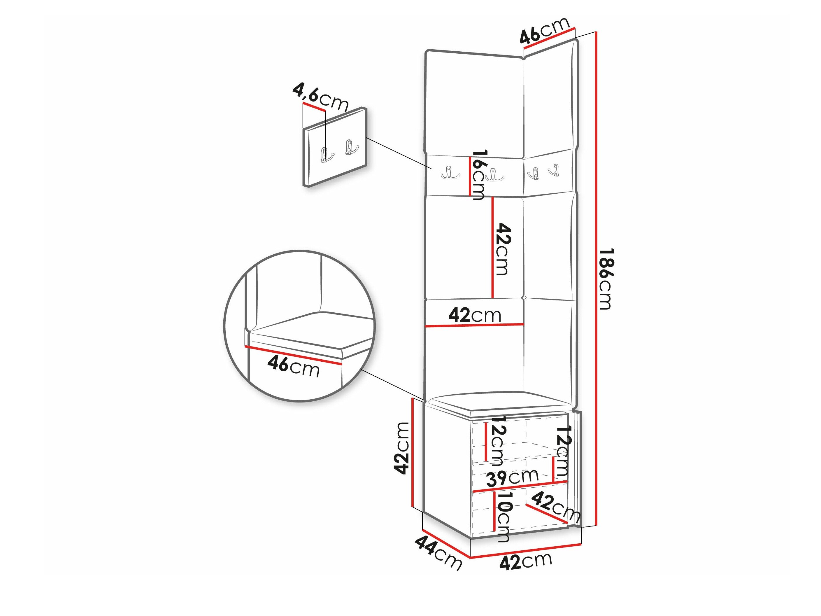 Entrésæt Pinis XXI (Artisan eg + Sort)