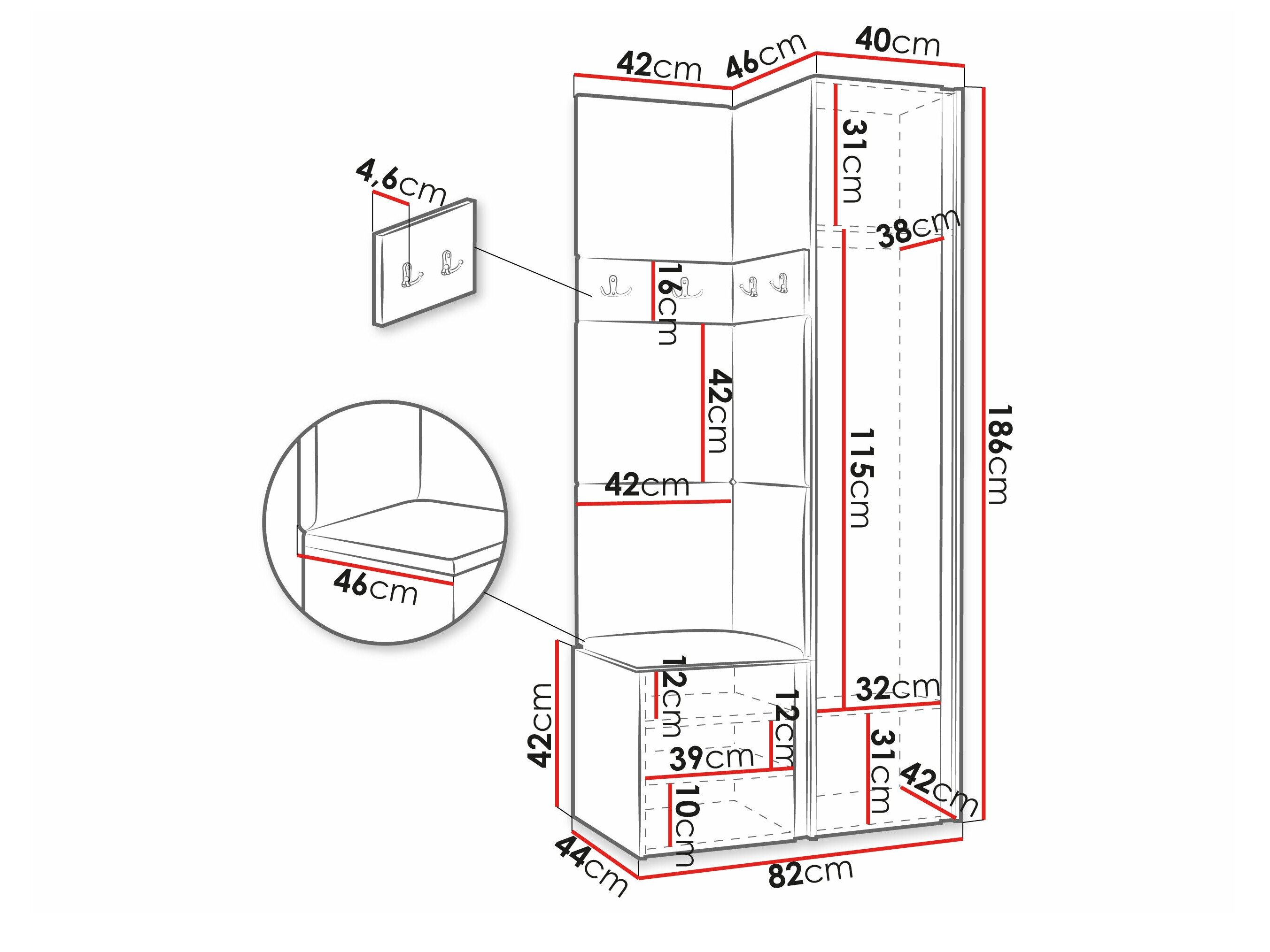 Entrésæt Hartford 348 (Grafit)