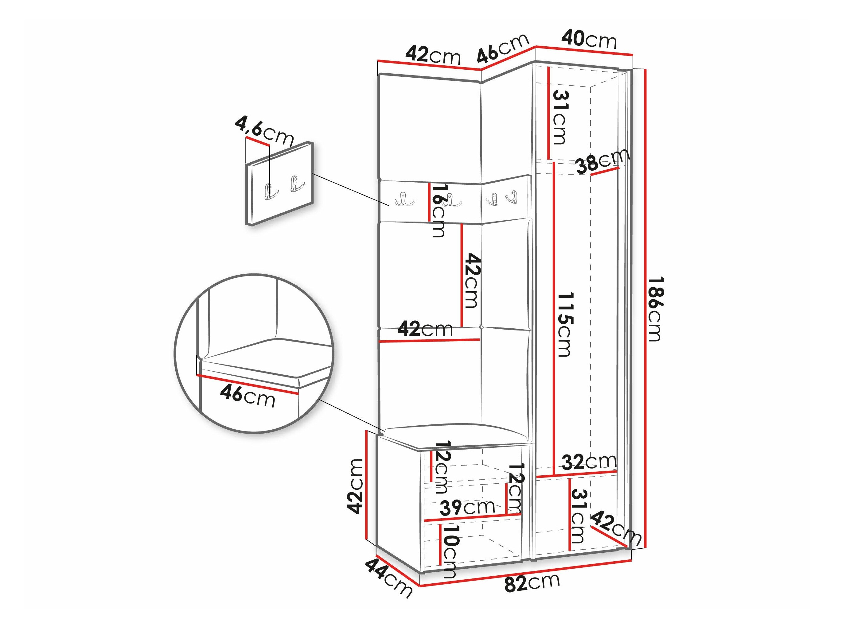 Entrésæt Hartford 348 (Grafit)