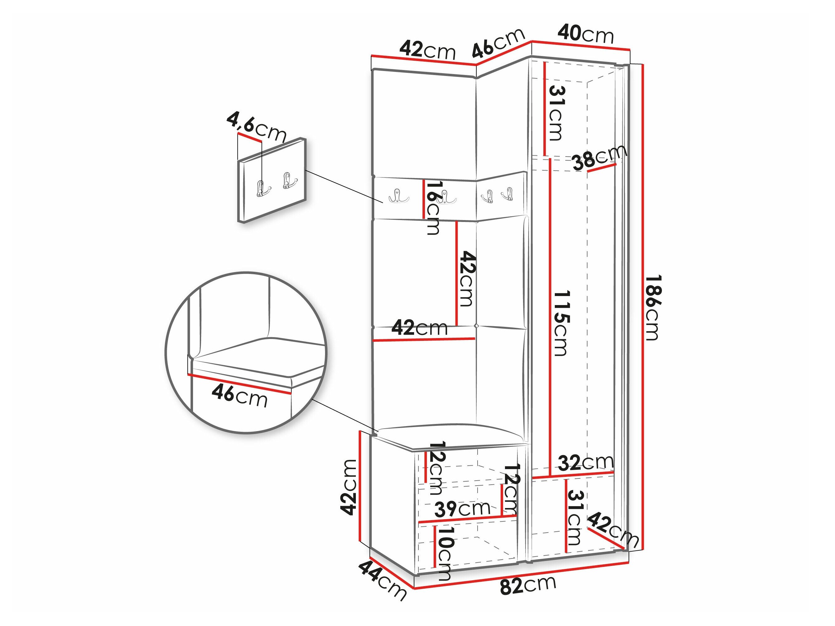 Entrésæt Hartford 348 (Hvid)