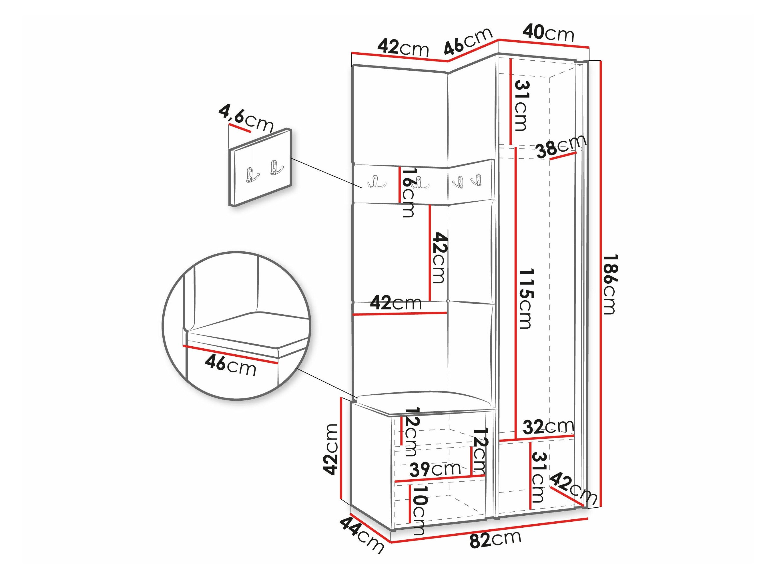 Entrésæt Hartford 348 (Hvid)
