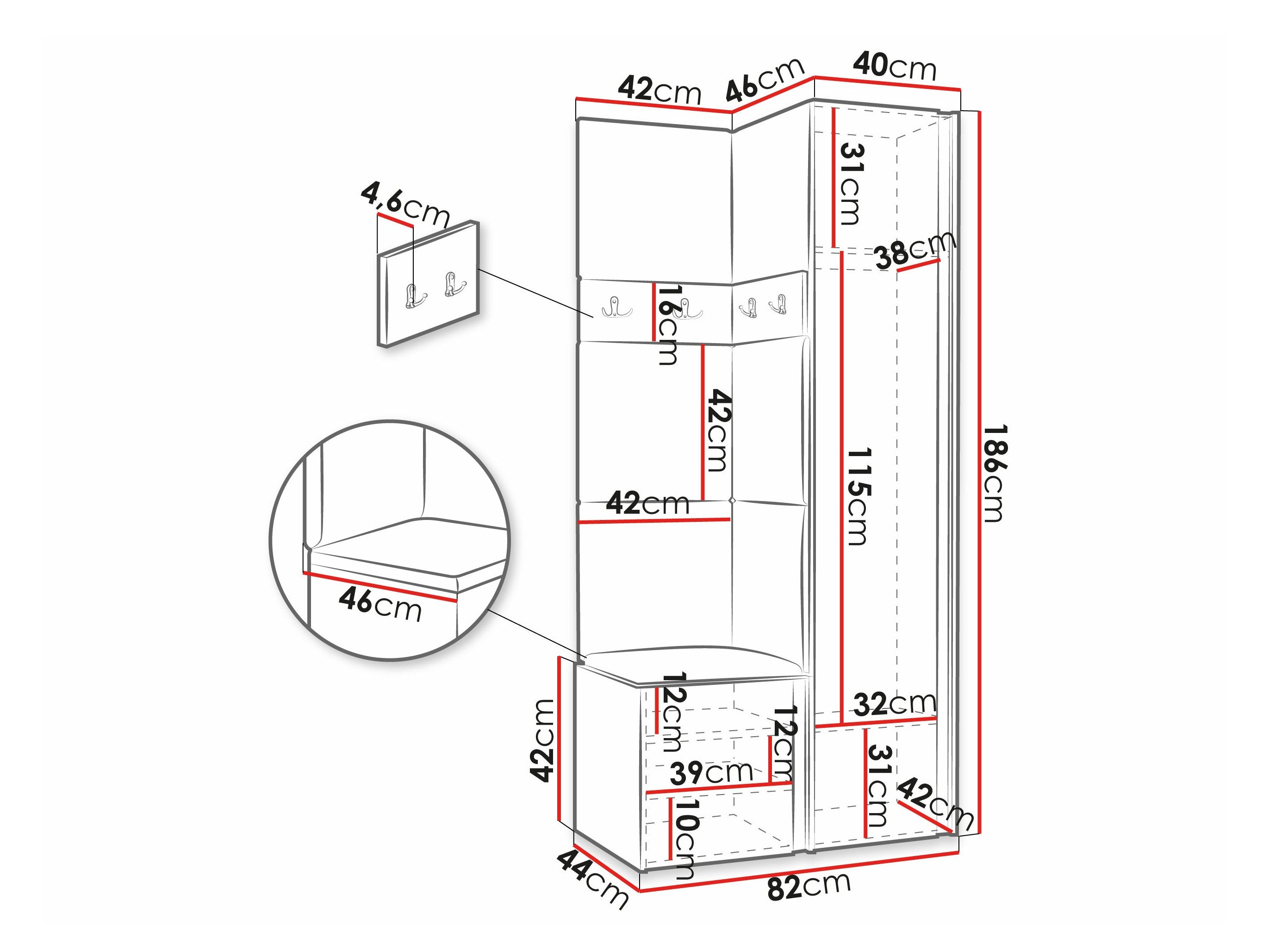 Entrésæt Pinis XXIV (Artisan eg + Sort)