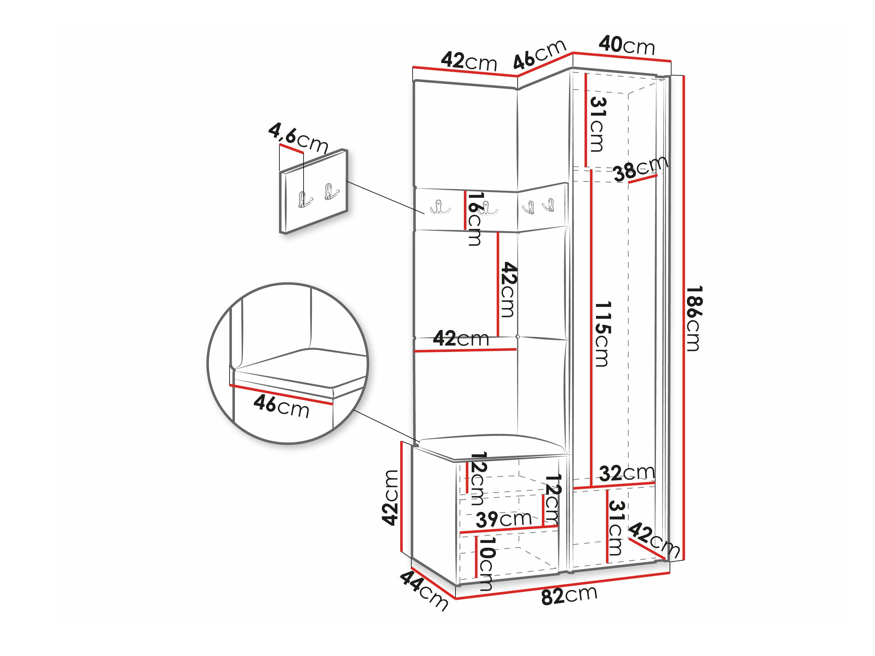 Entrésæt Hartford 354 (Artisan eg + Sort)