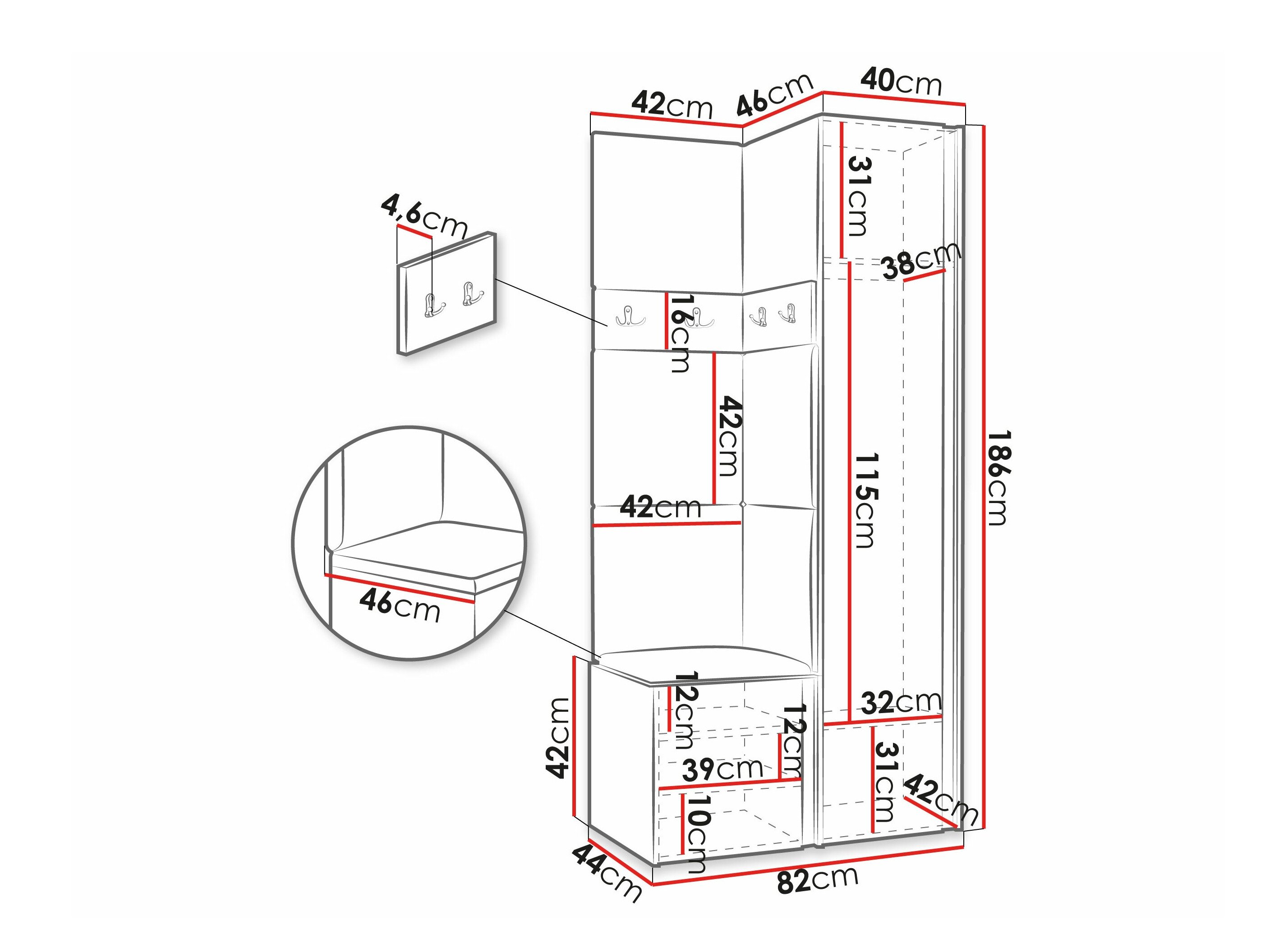 Entrésæt Hartford 354 (Grafit)
