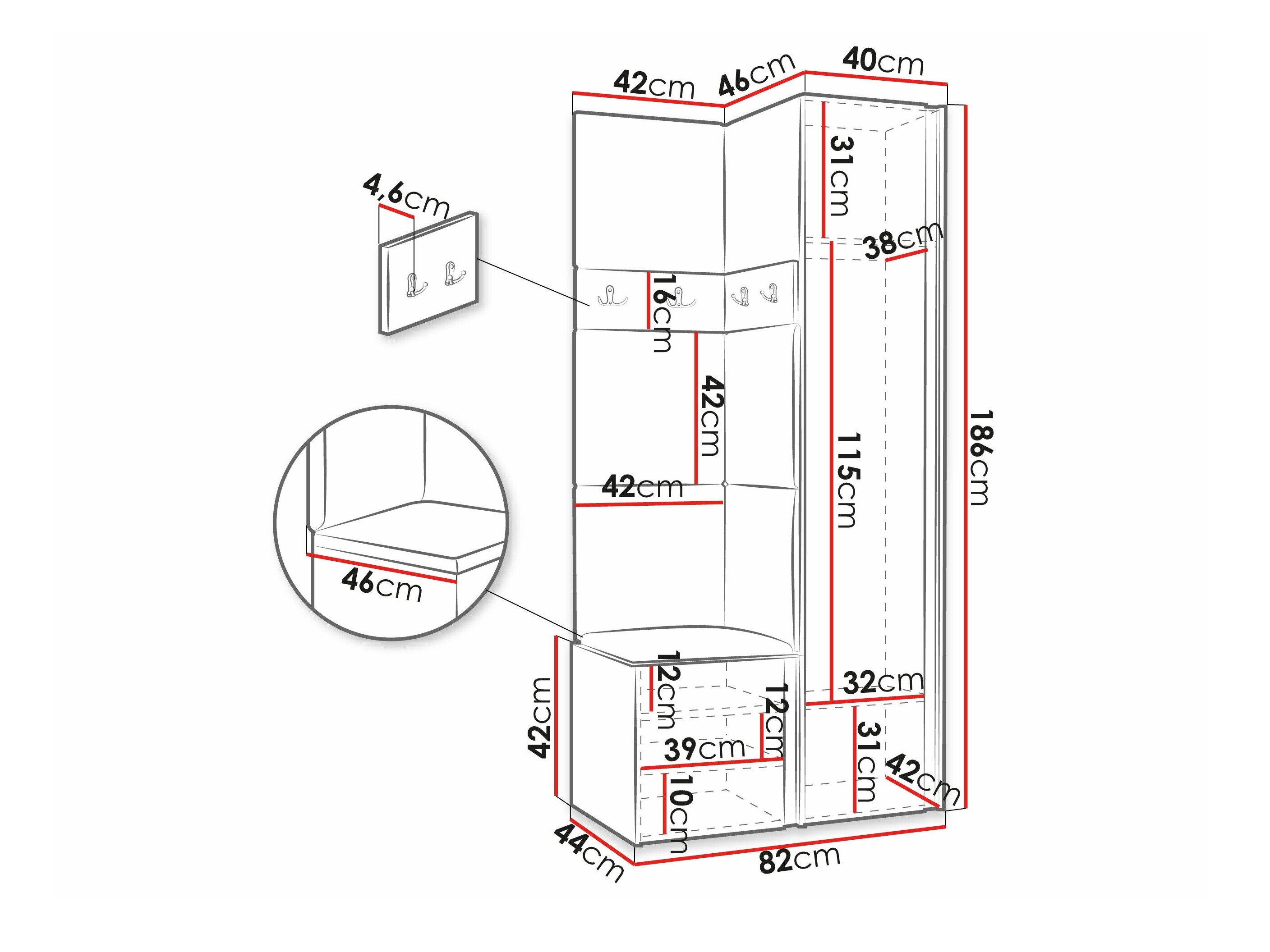 Entrésæt Hartford 354 (Grafit)