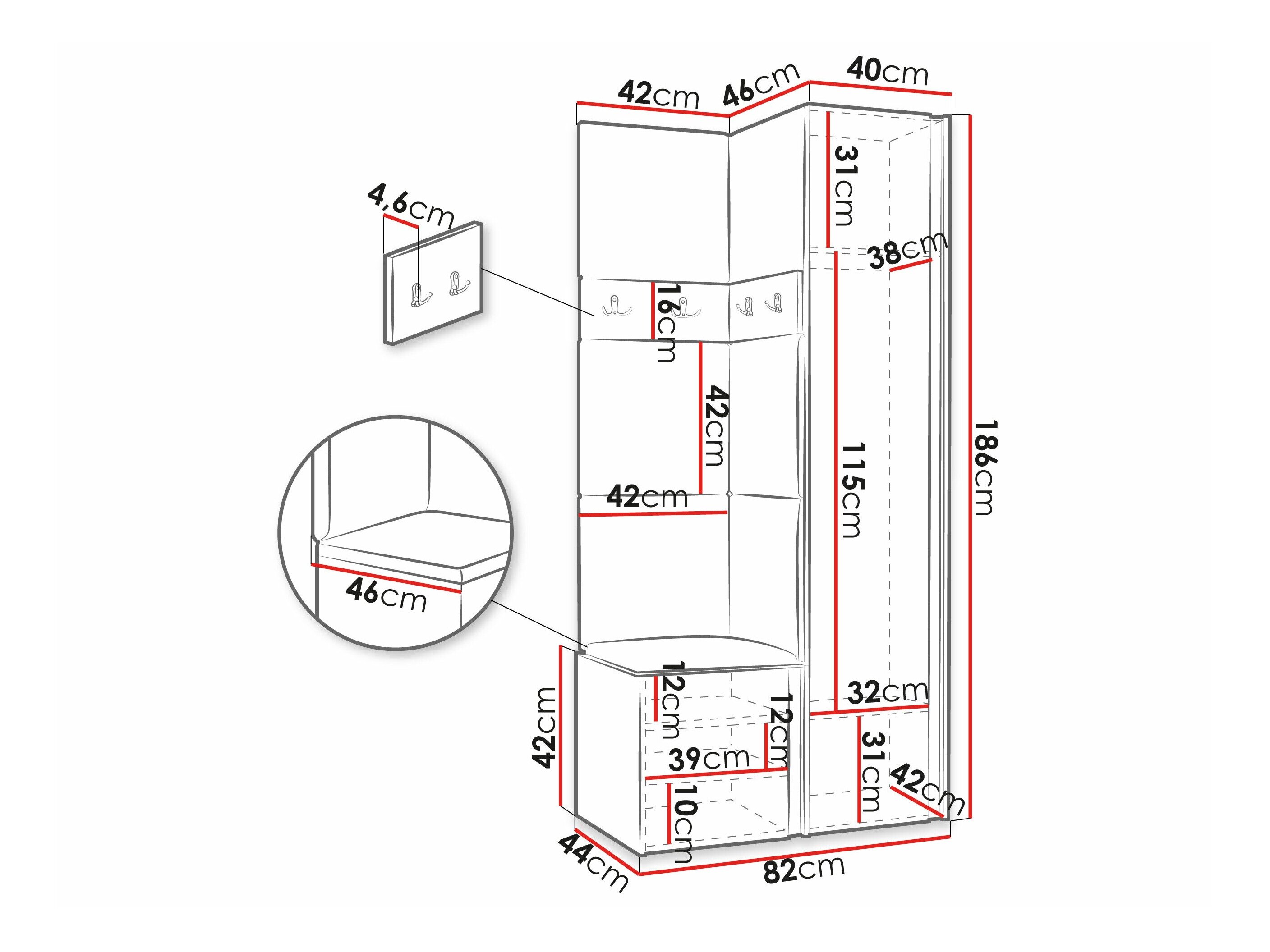 Entrésæt Hartford 354 (Hvid)