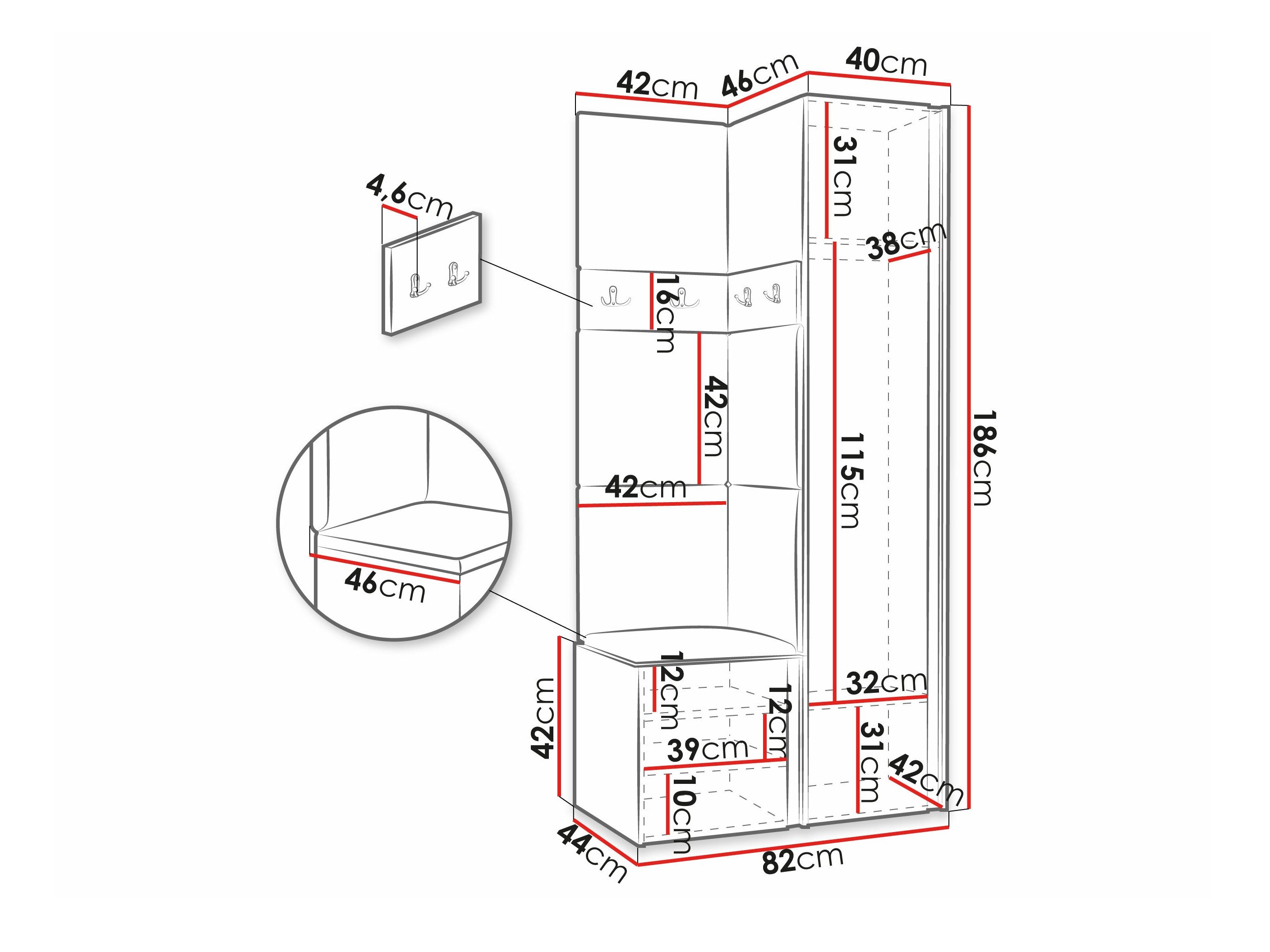 Entrésæt Pinis XXV (Artisan eg + Sort)
