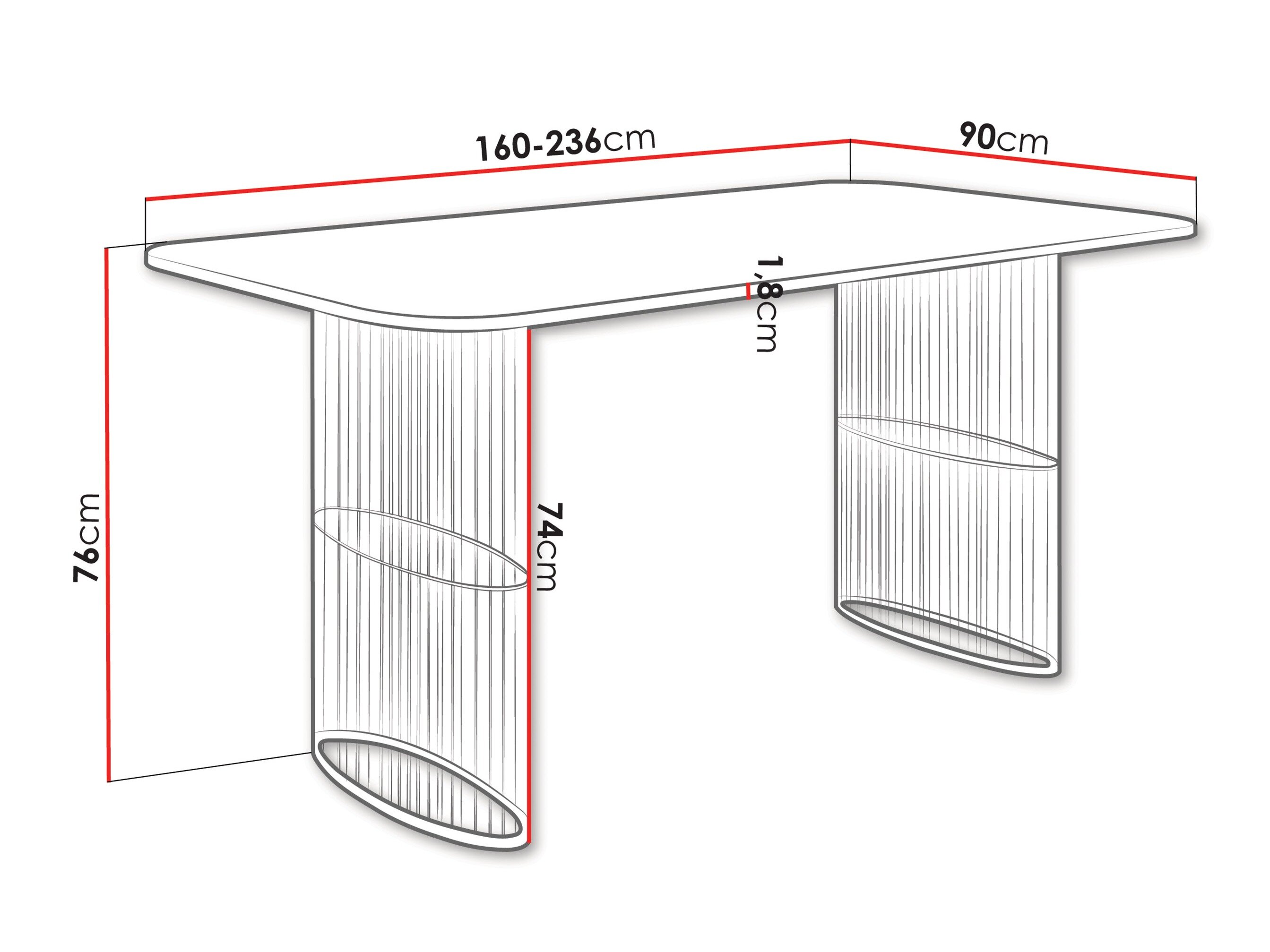 Bord Oswego 163 (Craft gylden eg)