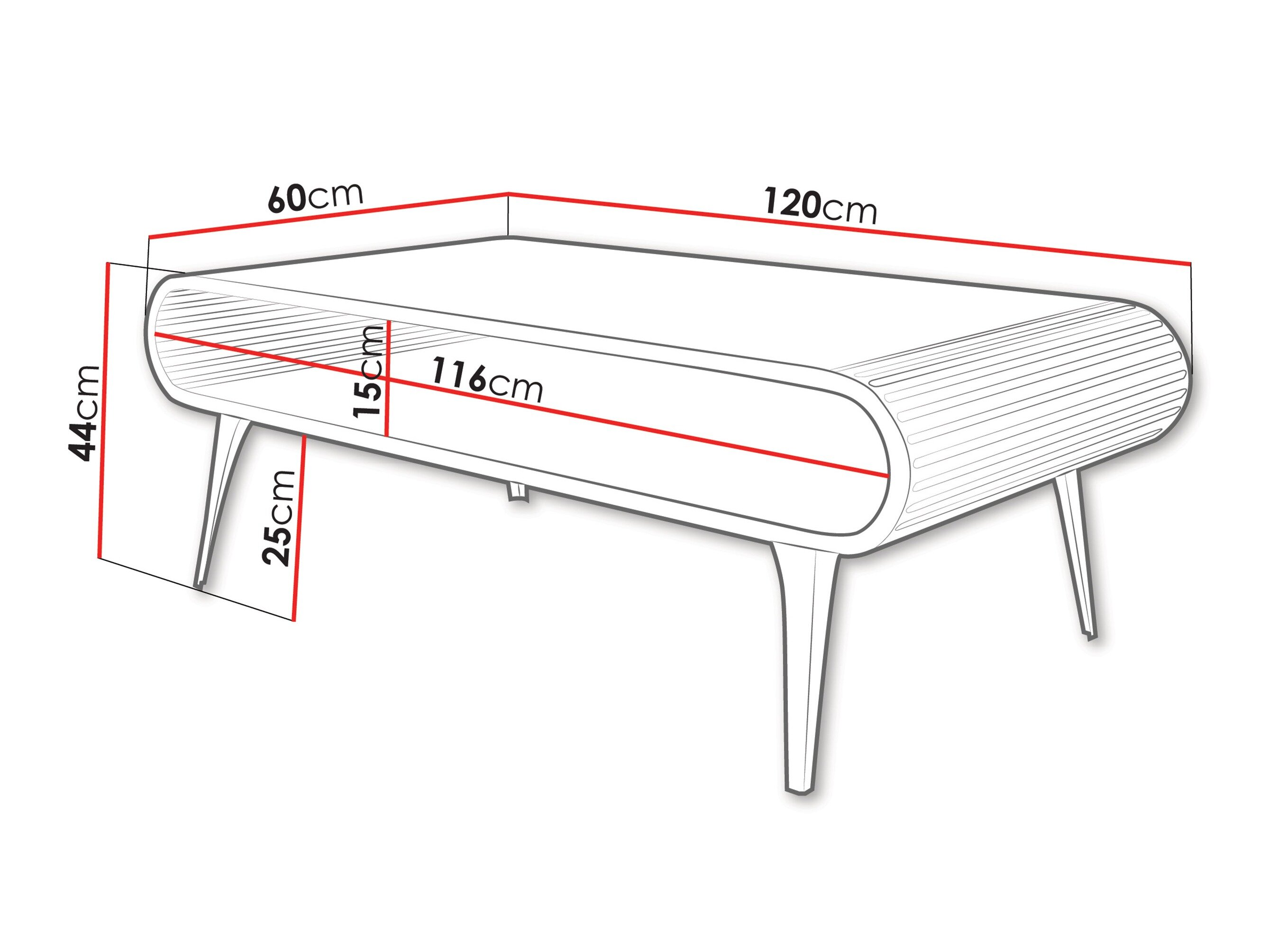 Sofabord Oswego 161 (Craft gylden eg)