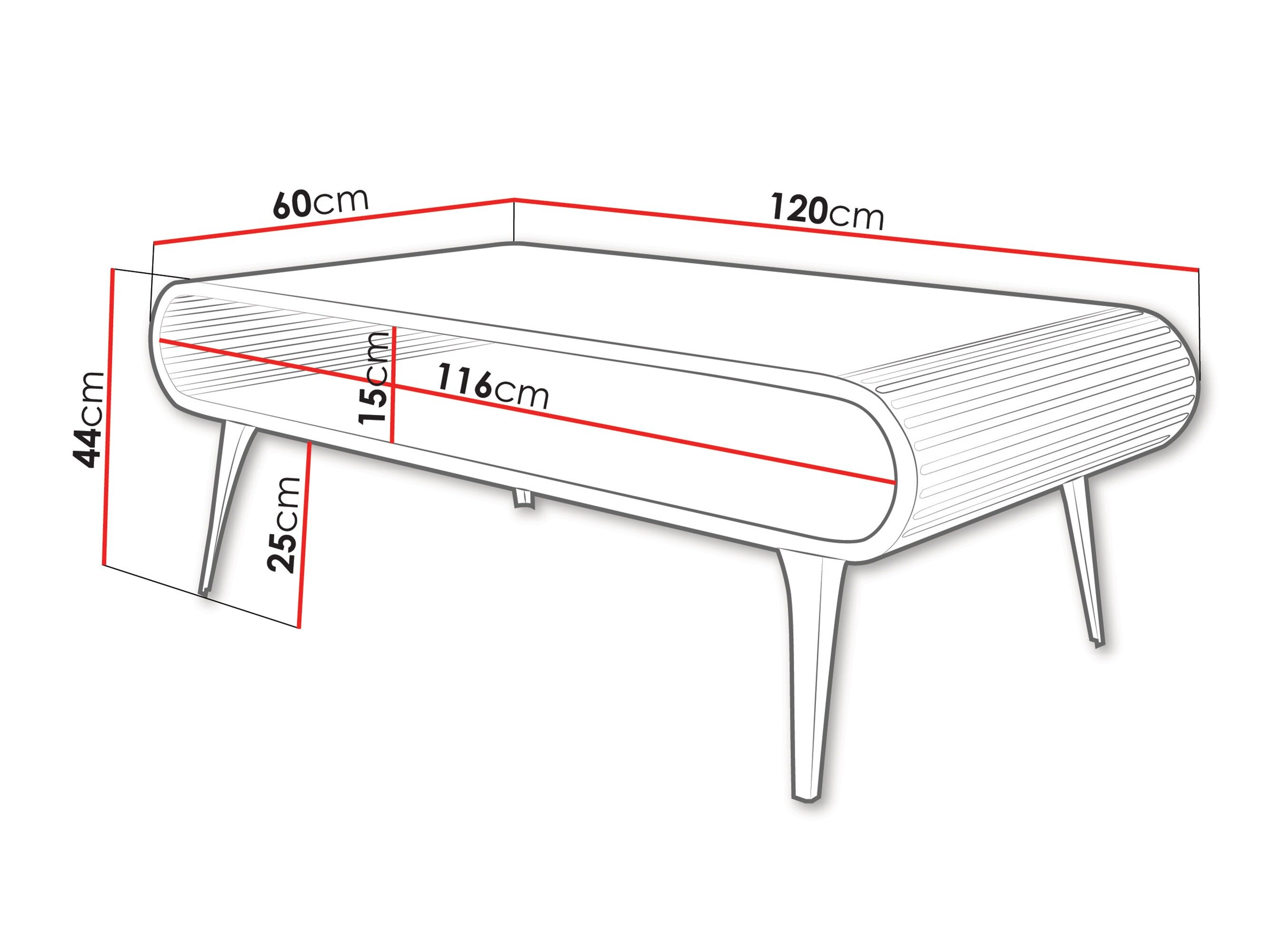 Sofabord Oswego 161 (Grafit)