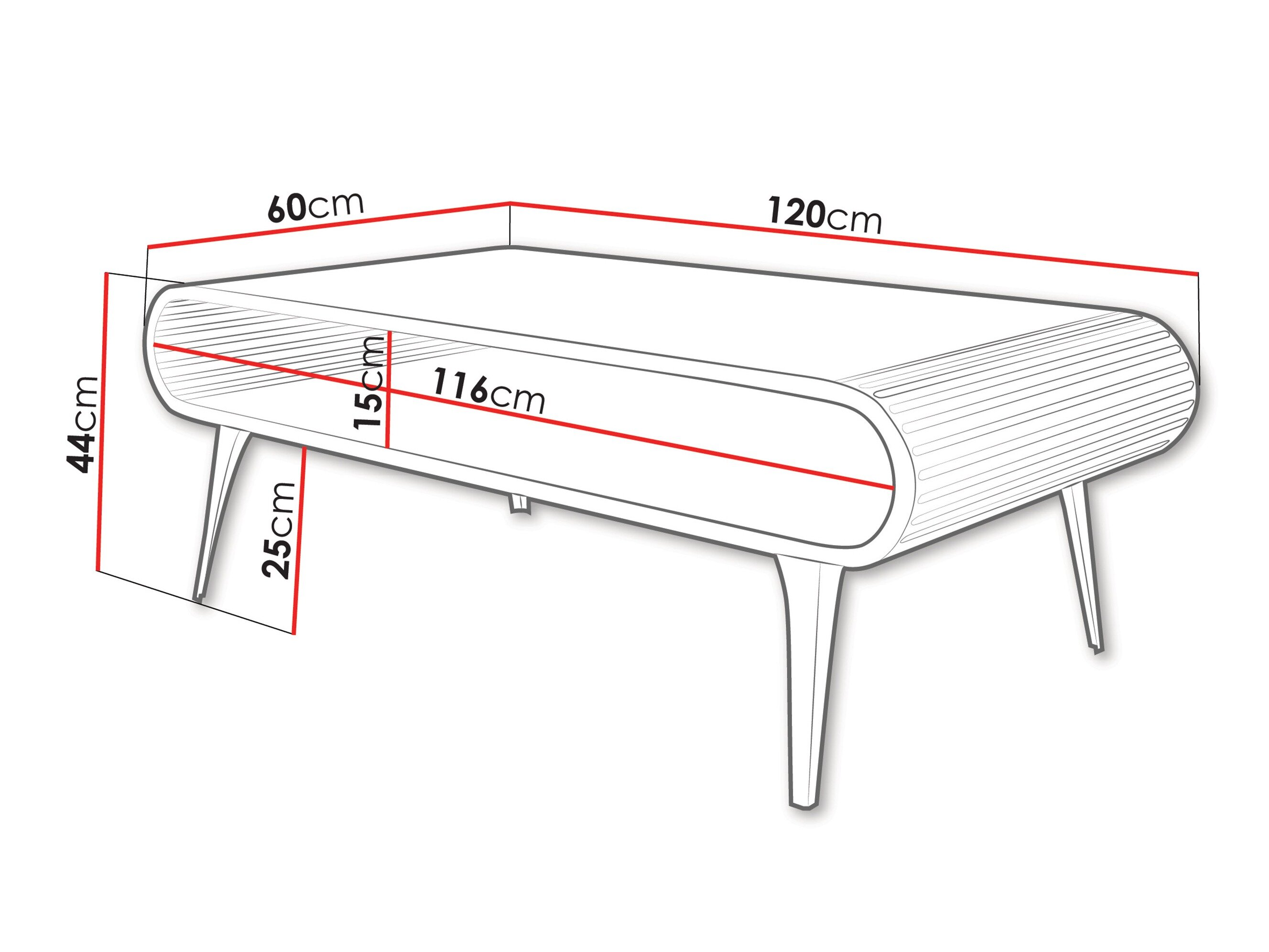 Sofabord Oswego 161 (Hvid)