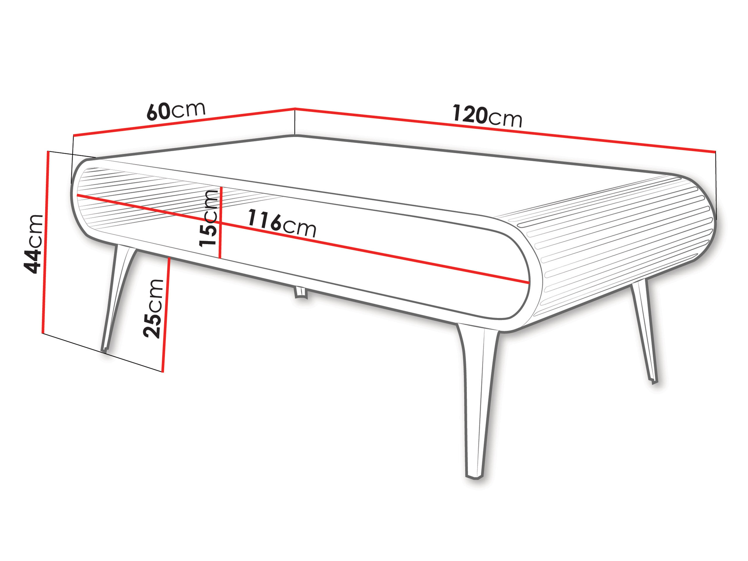 Sofabord Oswego 161 (Sort)