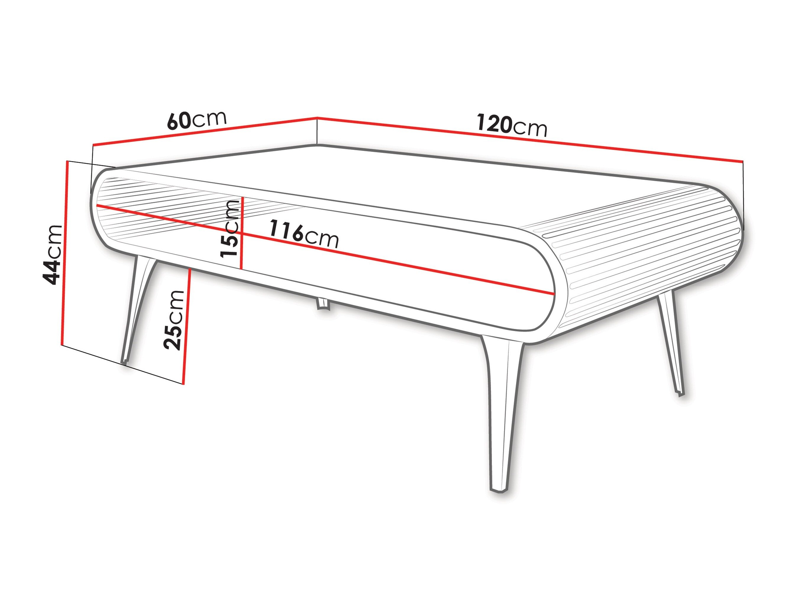 Sofabord Oswego 162 (Hvid)
