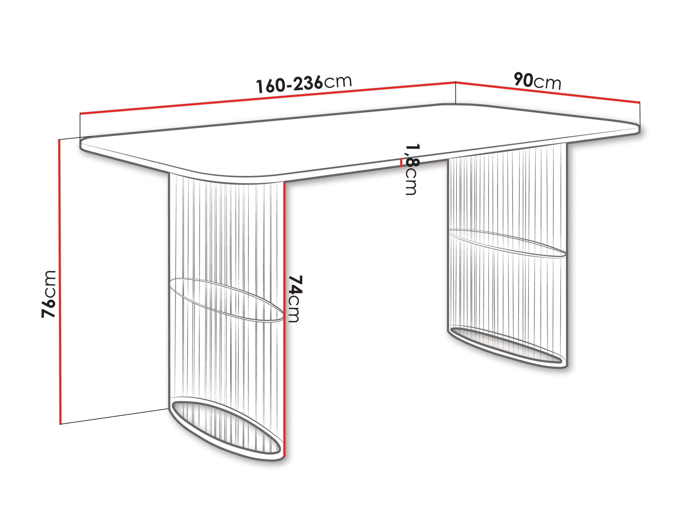 Bord Oswego 164 (Egetræ)