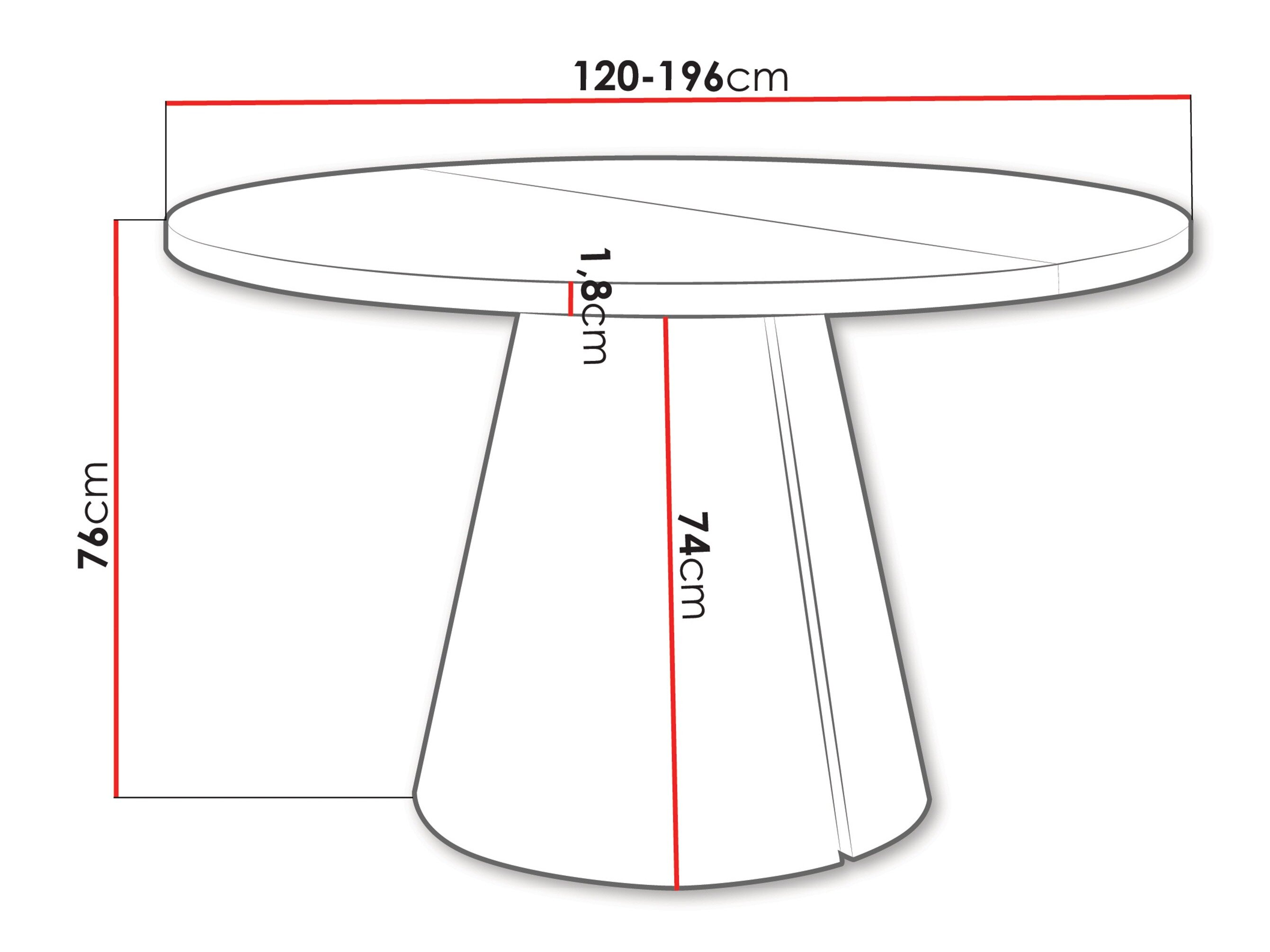 Bord Oswego 167 (Craft gylden eg)